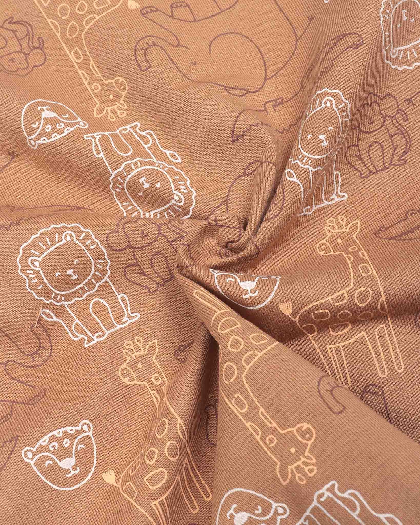 Front Open Jungle Animals Printed Full Sleeve Co-Ord Set
