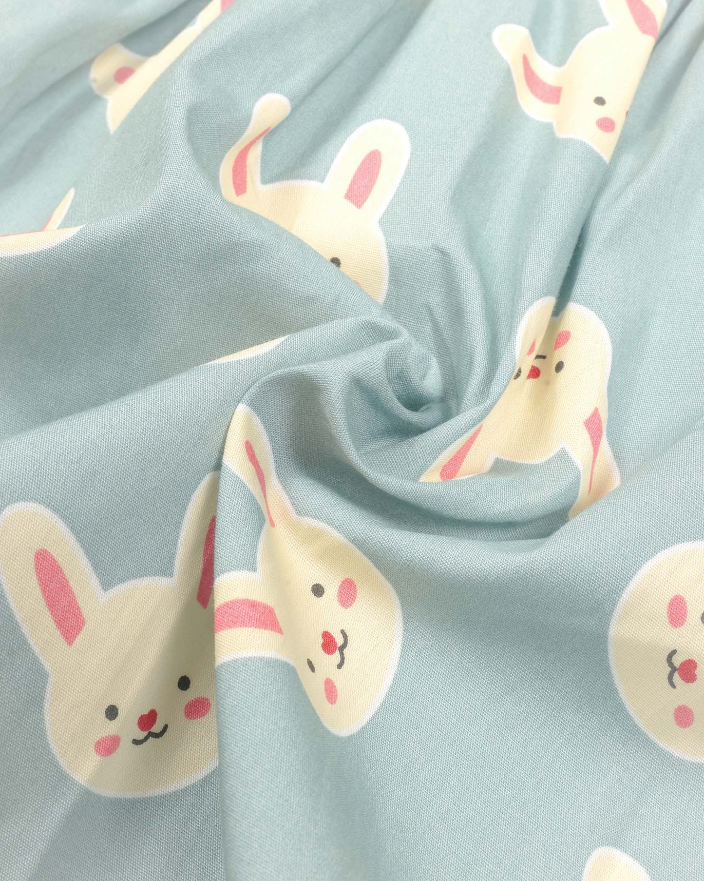 Bunny Print Frock Dress with Flower Detail
