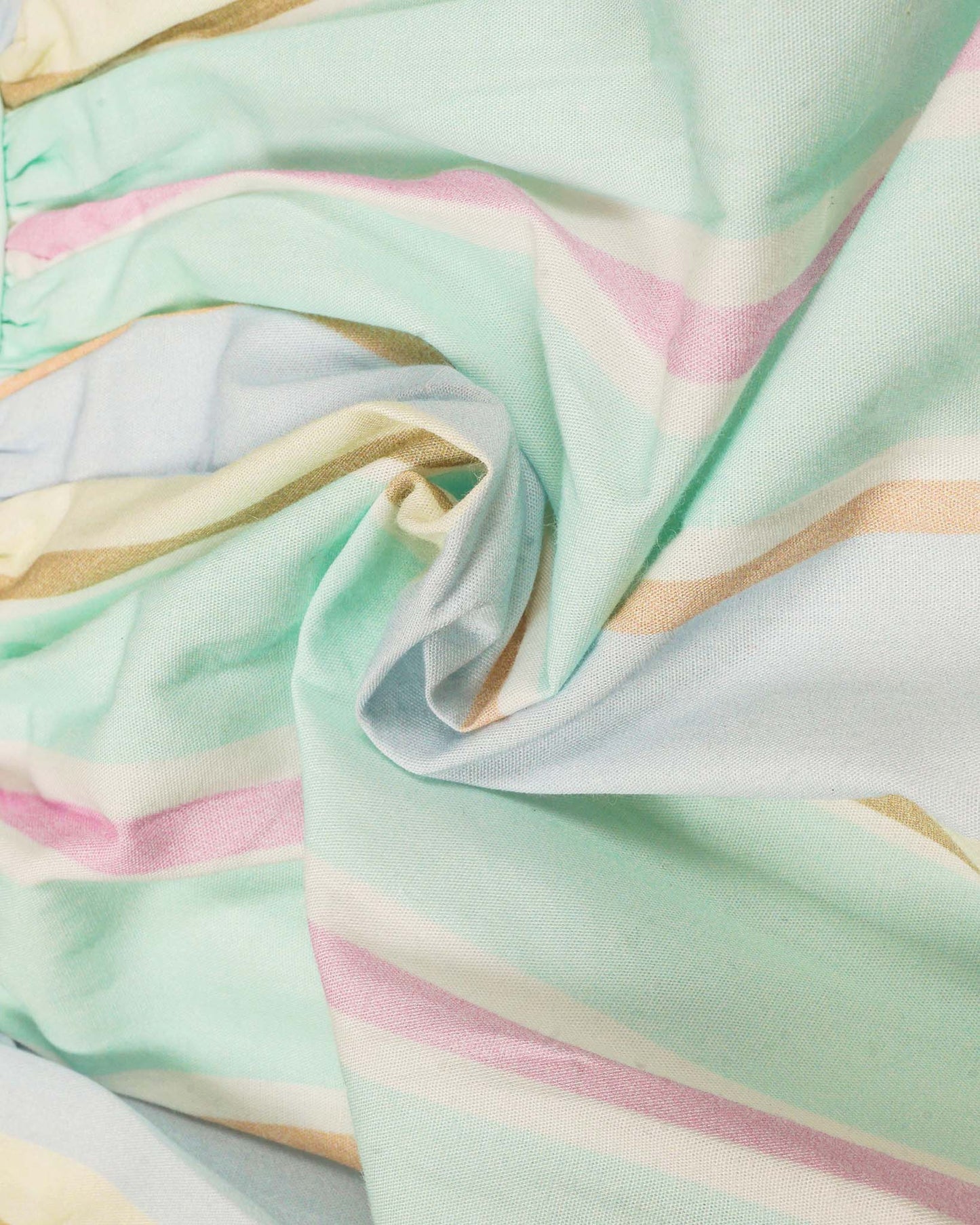 Striped Printed Pastel Shade Casual Frock Dress