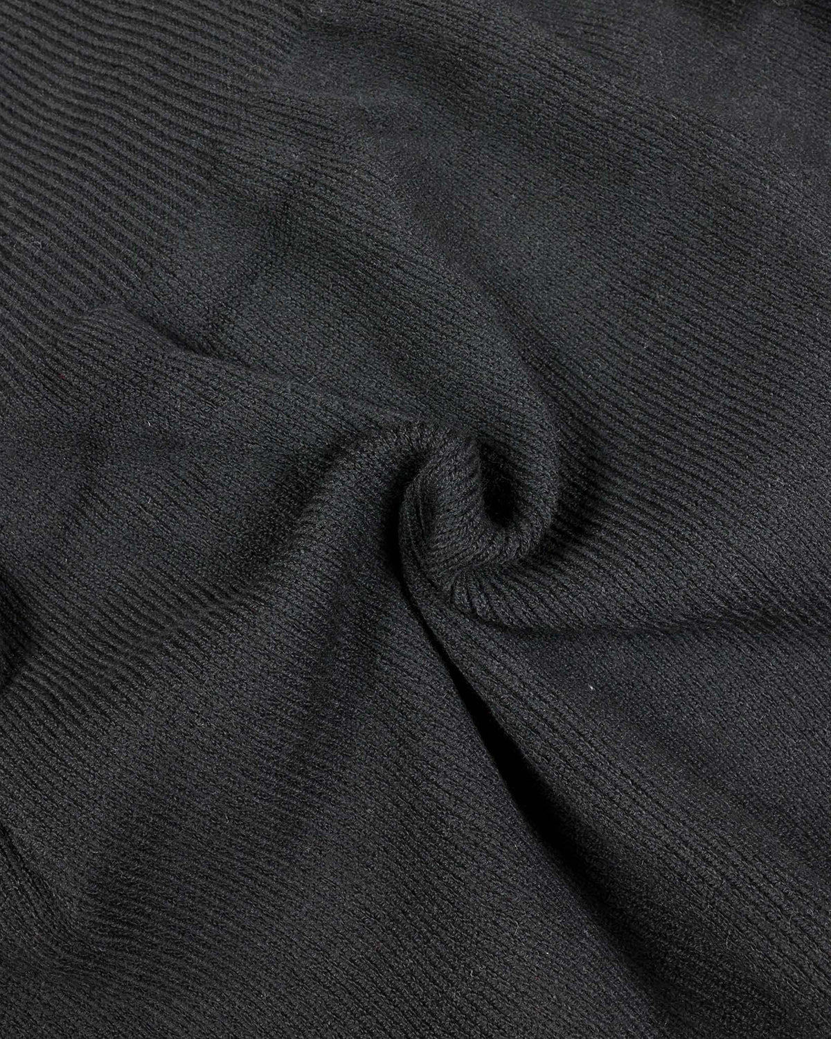 Ruffled Collar Ribbed Sweater Frock Dress