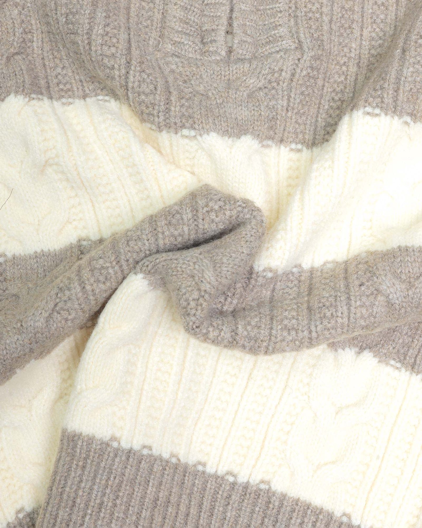 High Neck Zipper Handmade Gargal Weave Sweater