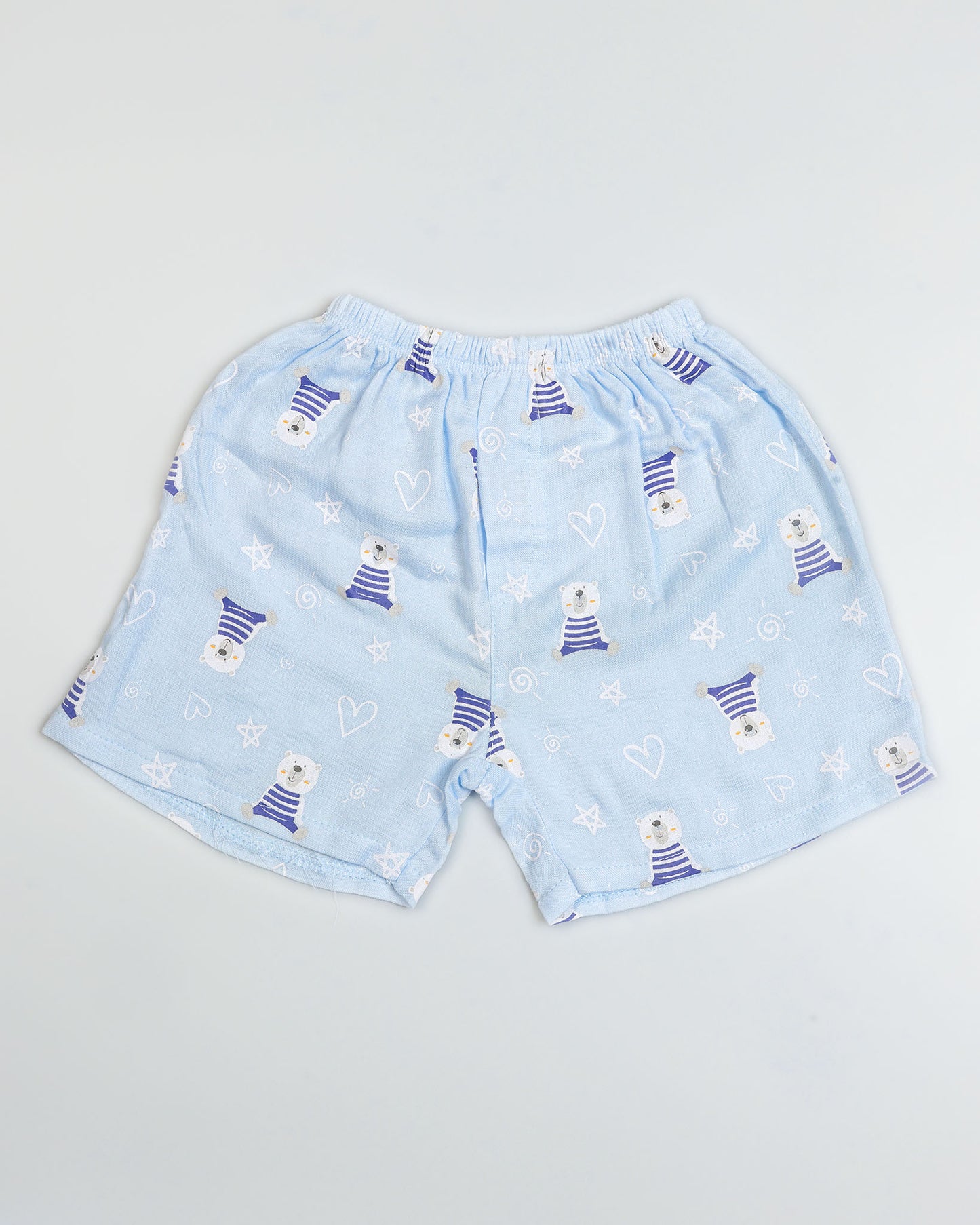 Happy Bear Printed Bamboo Muslin Half Sleeve Night Suit