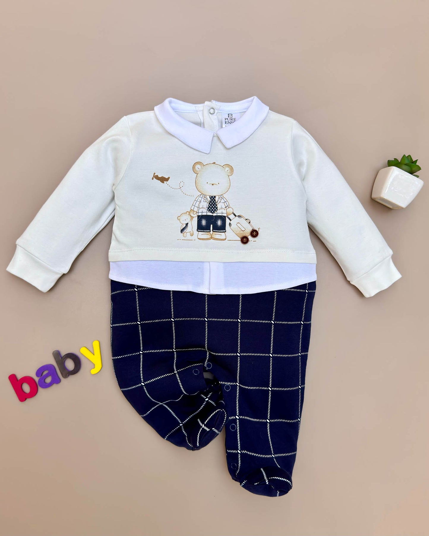Full Body Knitted Romper With Feet Mittens