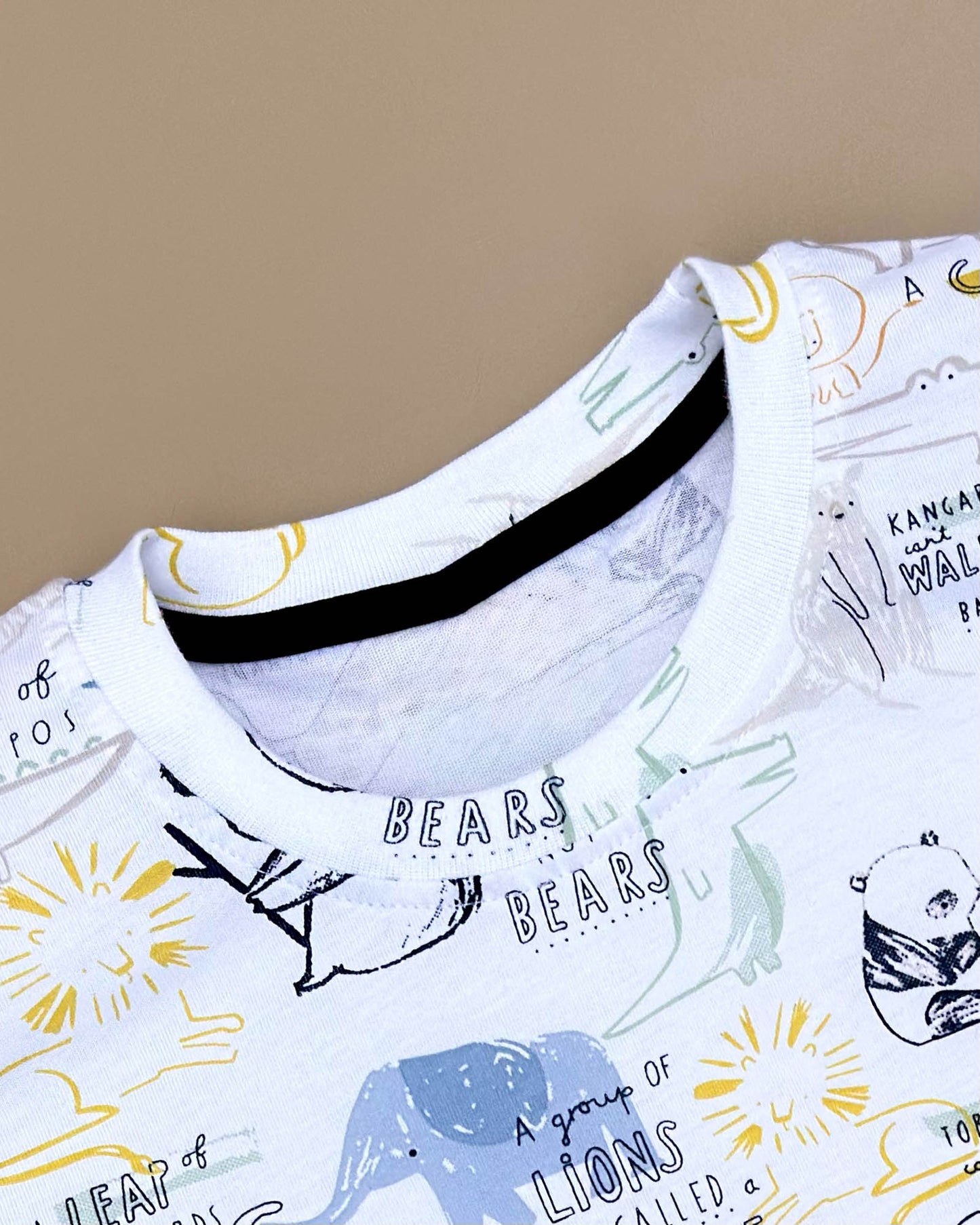 Animal Printed T-Shirt & Shorts Co-Ord Set