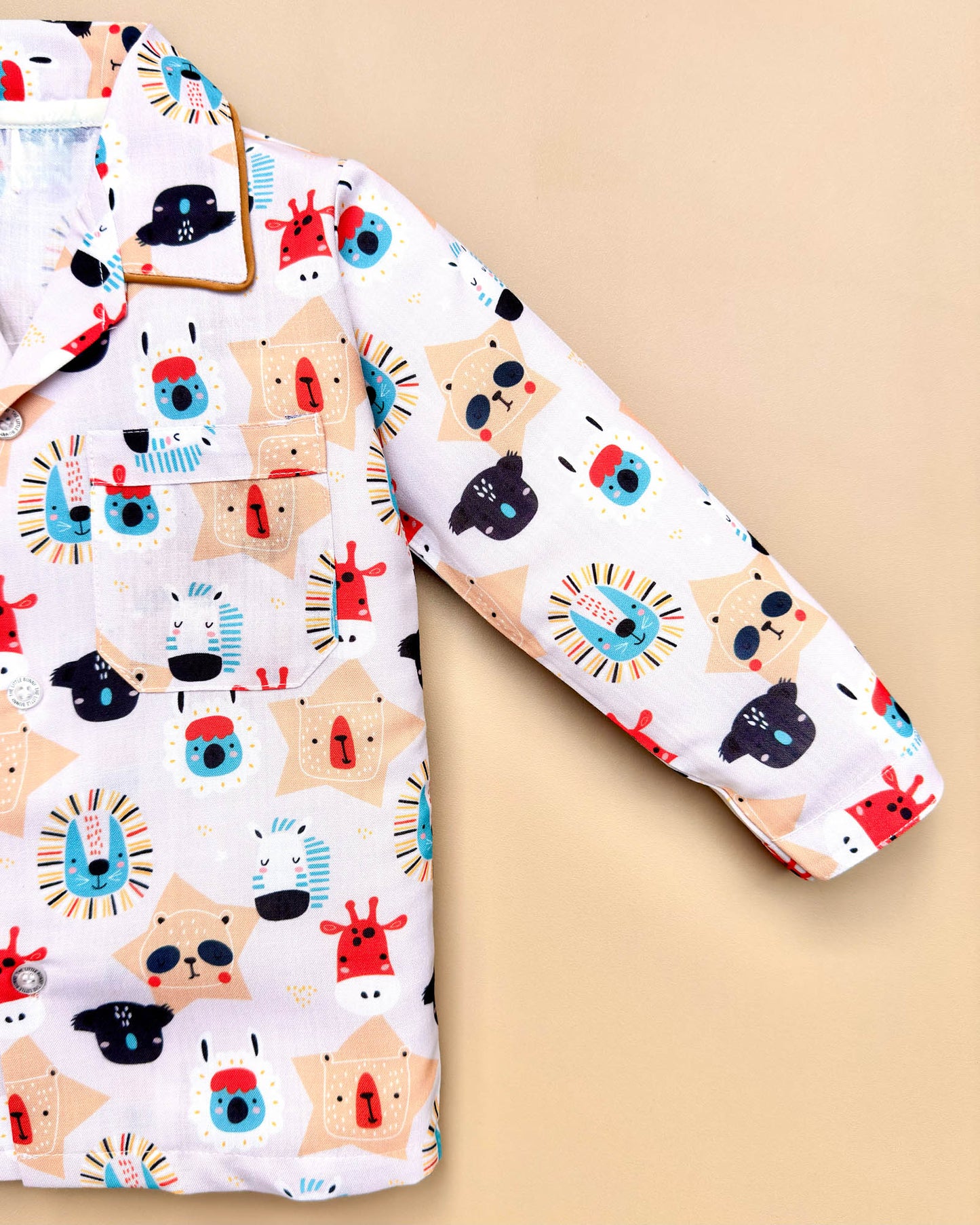 Zoo Animals Pure Cotton Printed Night Suit