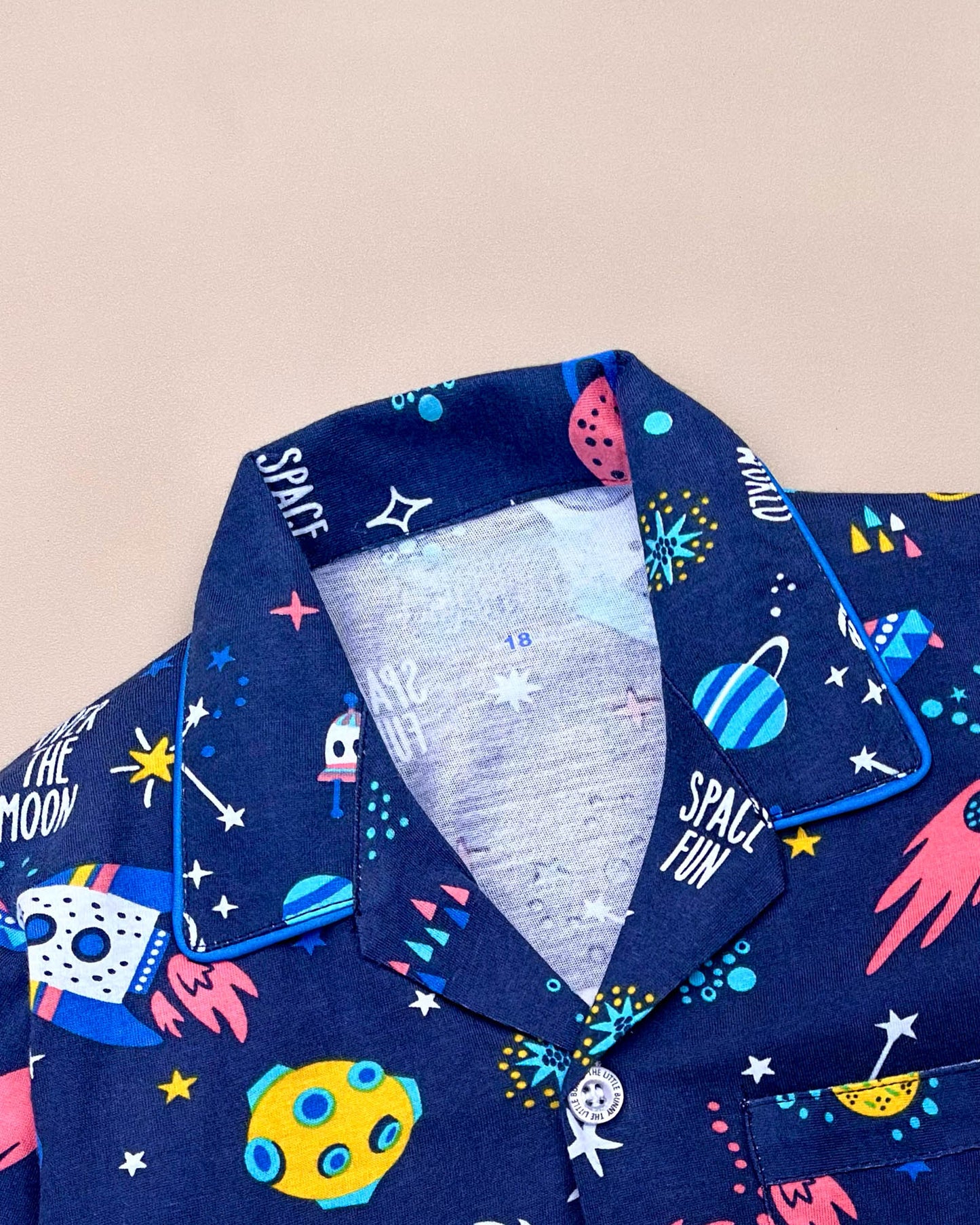 Space Adventure Printed Hosiery Night Suit
