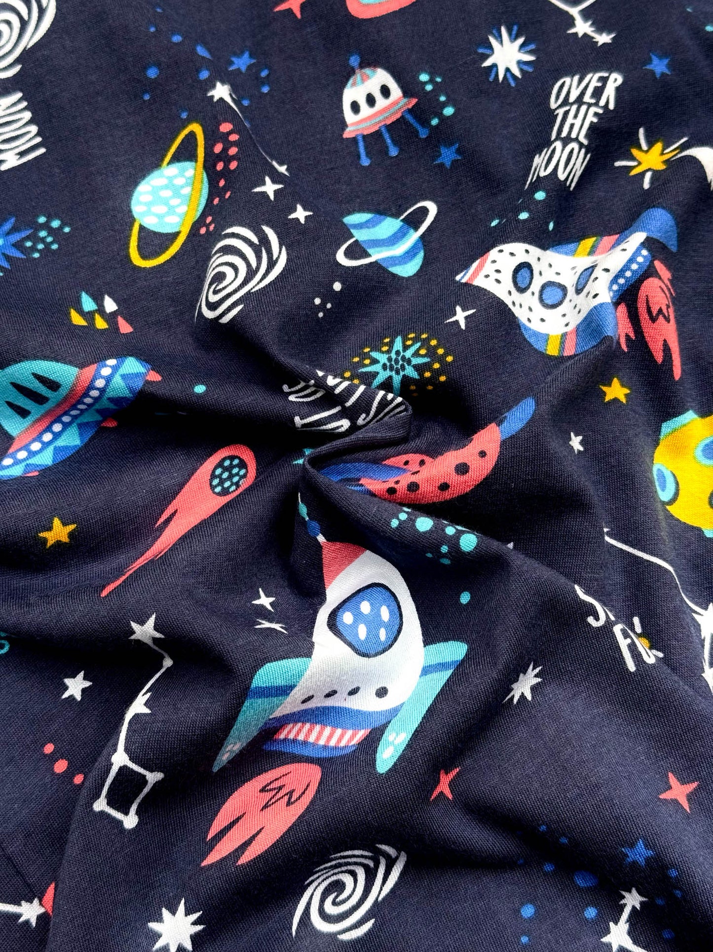Space Adventure Printed Hosiery Night Suit