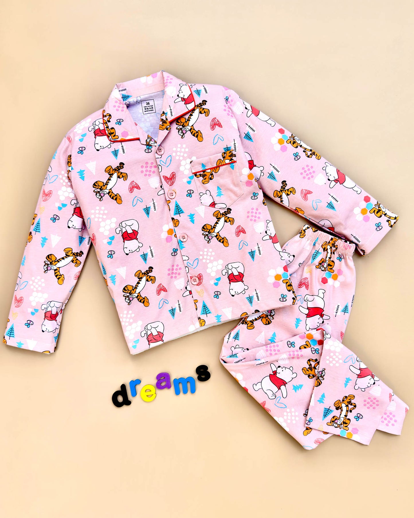 Winni Ethe Pooh Hosiery Printed Night Suit
