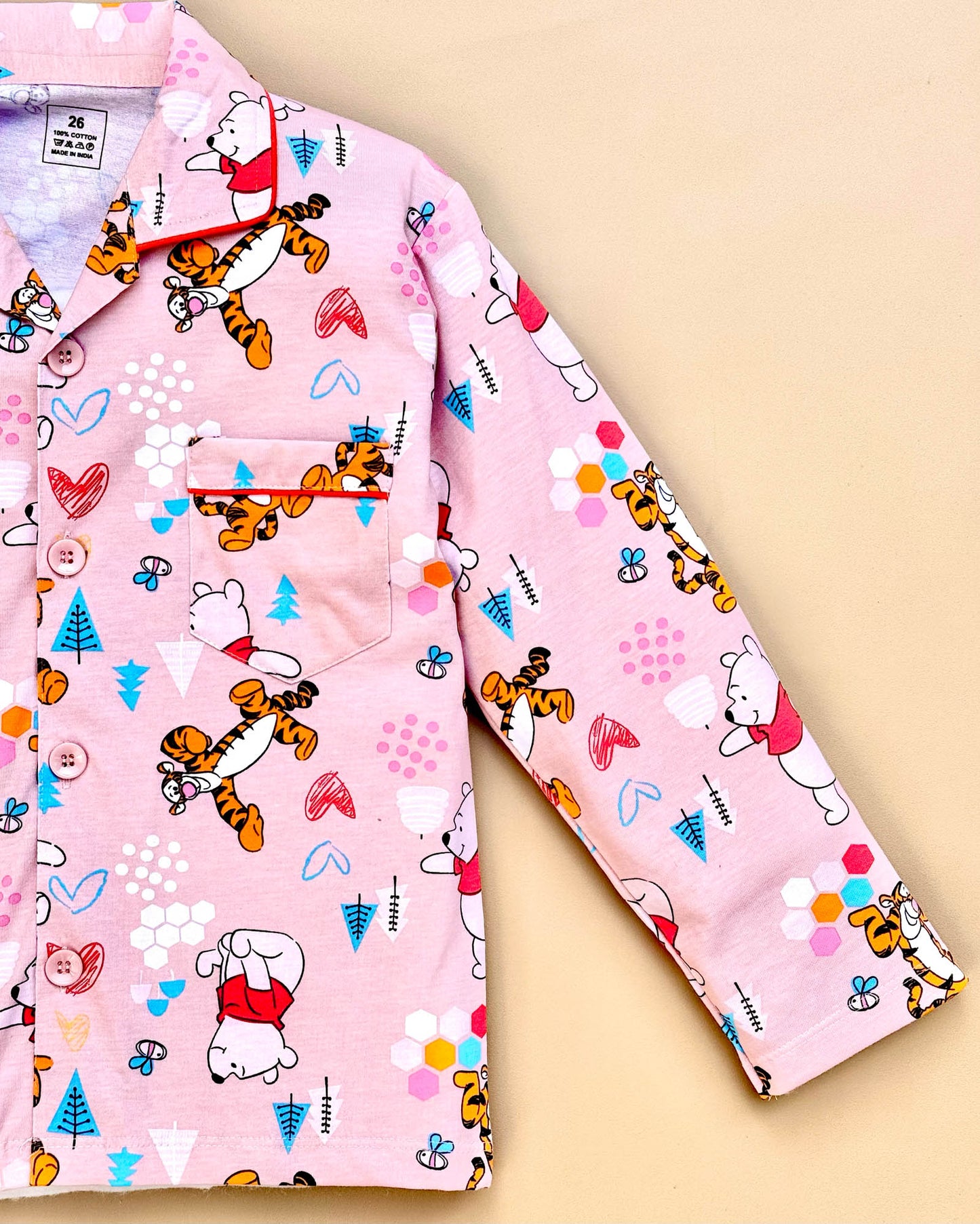 Winni Ethe Pooh Hosiery Printed Night Suit