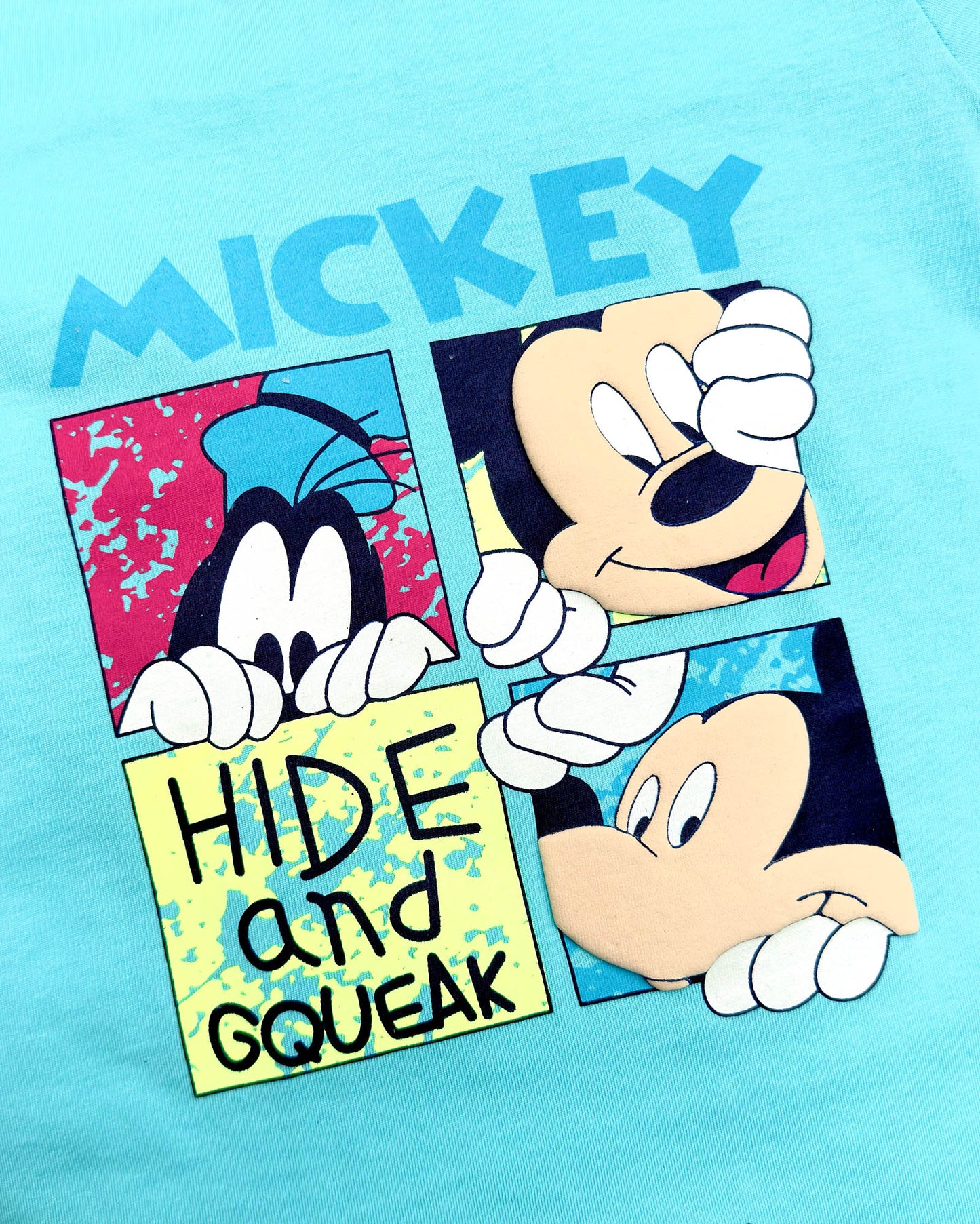 Micky Mouse Printed Shorts T-Shirt Co-Ord Set
