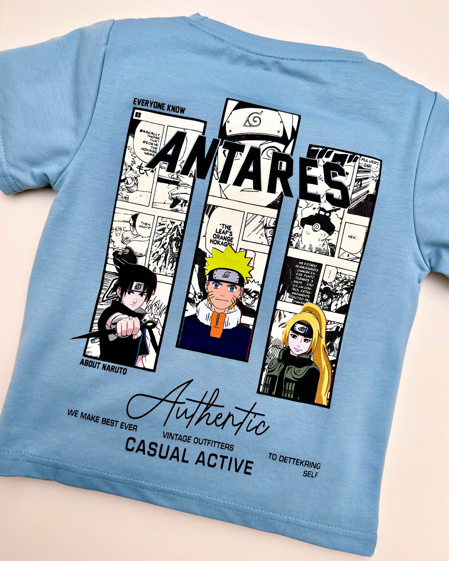 Naruto Printed Shorts T-Shirt Co-Ord Set