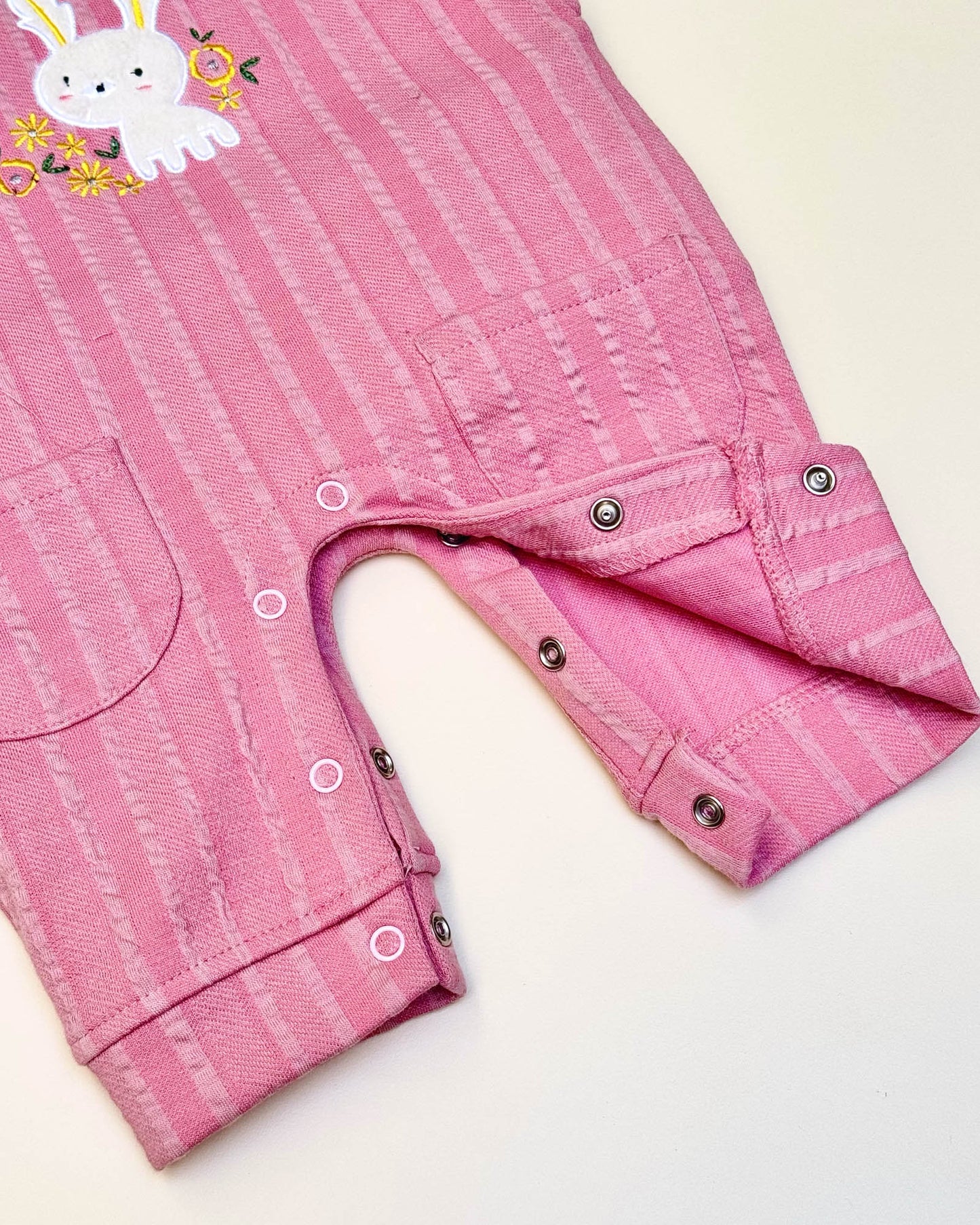 Knitted Printed T-Shirt With Dungaree Applique Embroidery