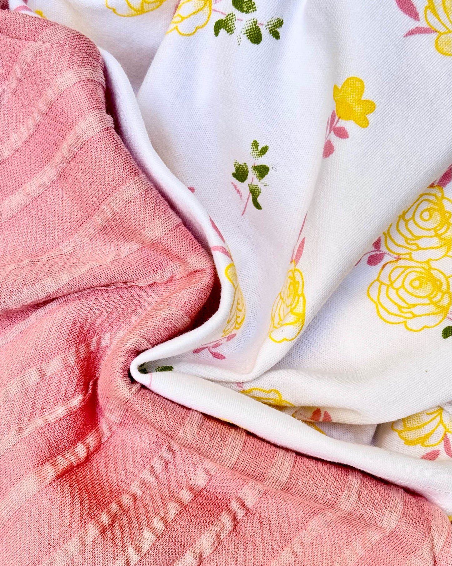 Knitted Printed T-Shirt With Dungaree Applique Embroidery