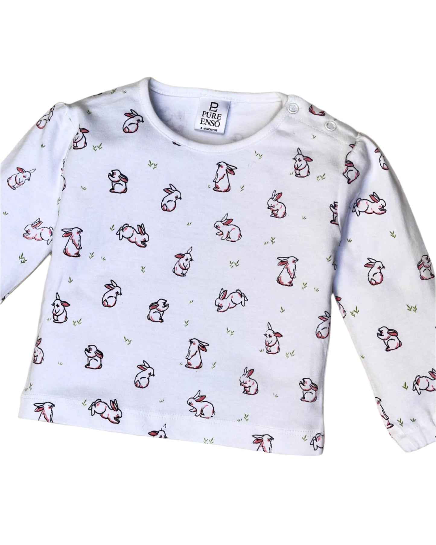 Knitted Printed T-Shirt With Bunny Applique Dungaree Embroidery