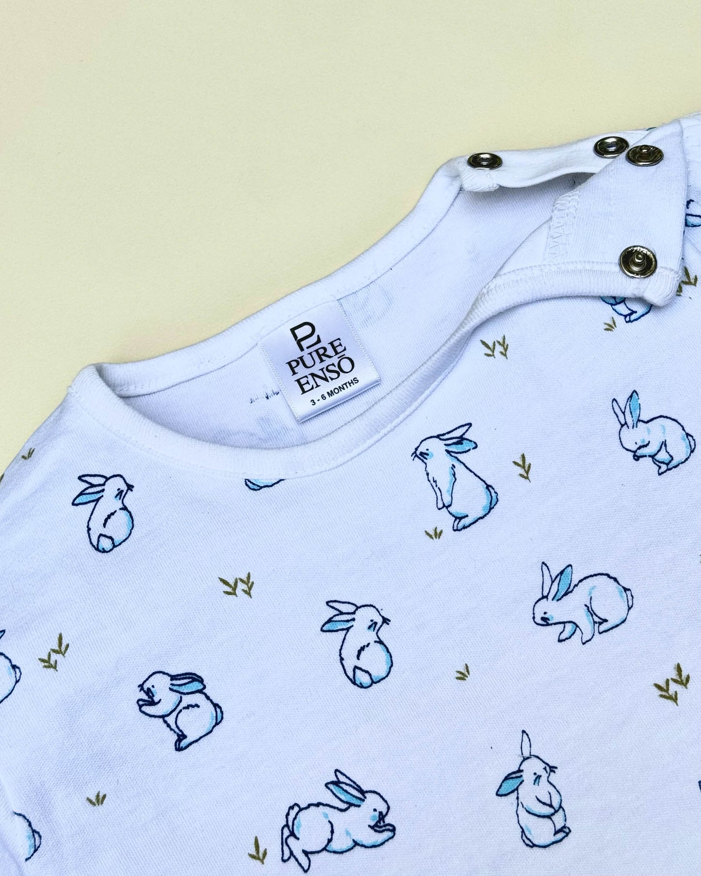 Knitted Printed T-Shirt With Bunny Applique Dungaree Embroidery