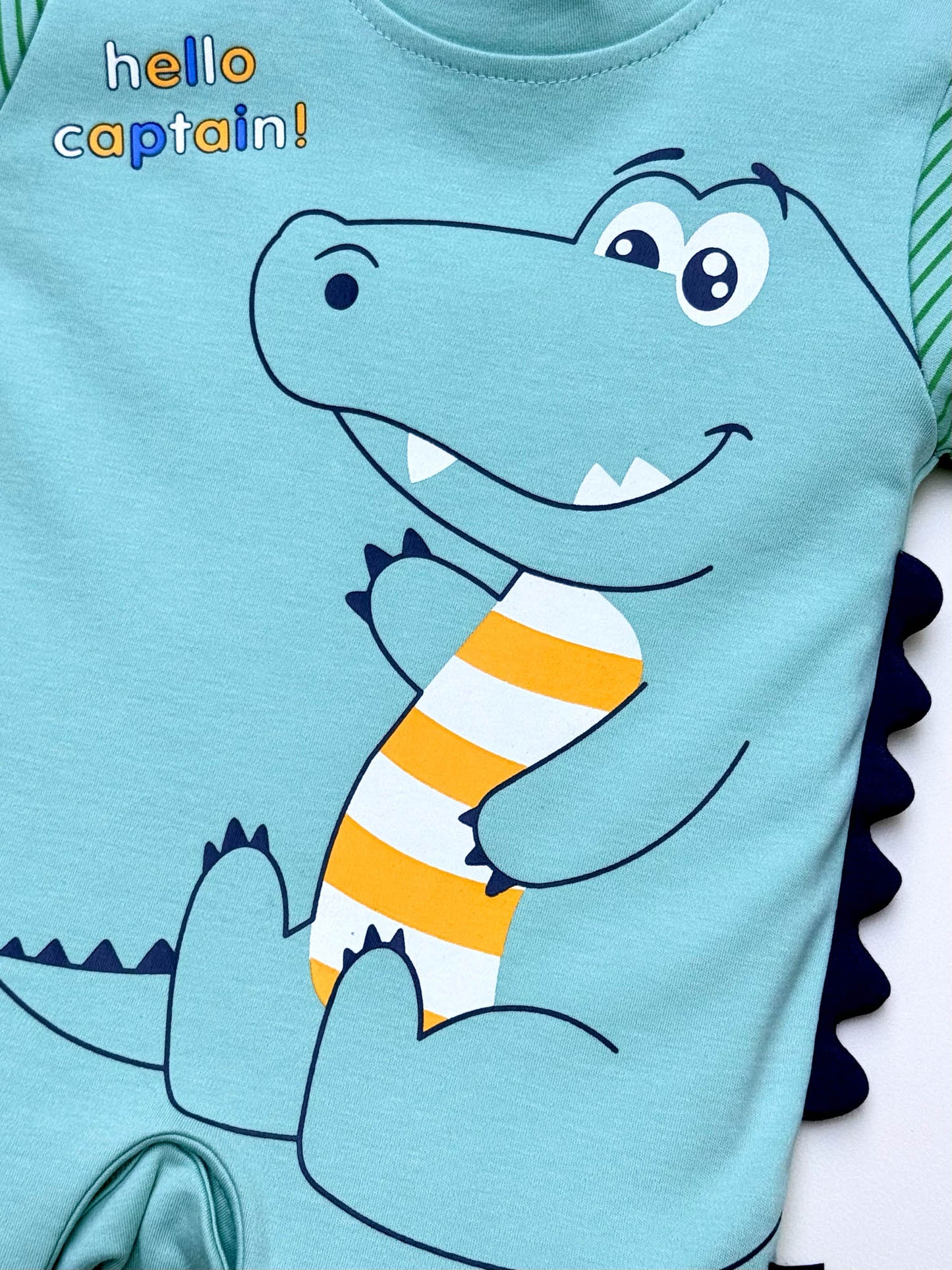 Half Sleeves Baby Croco Printed Romper