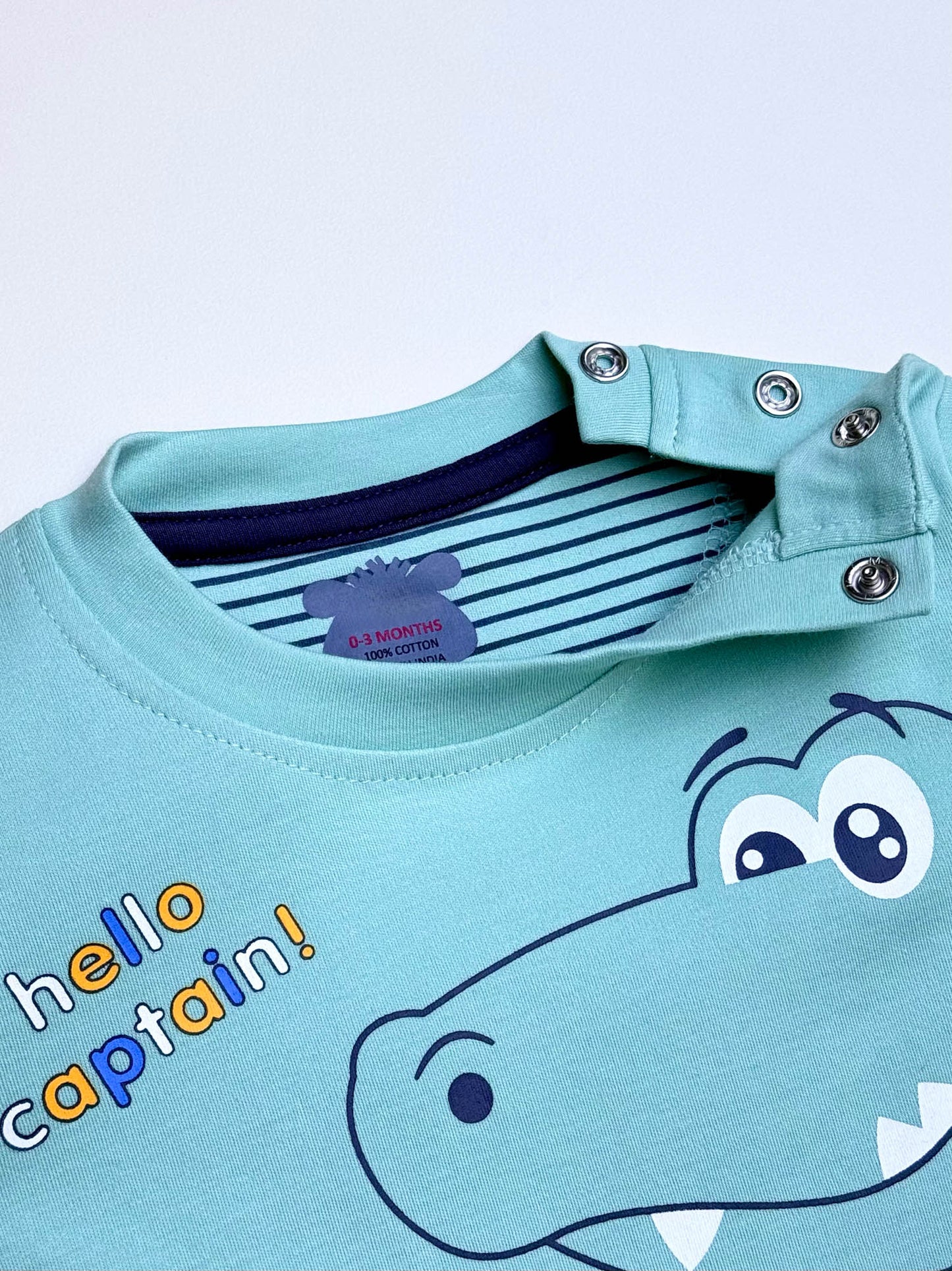 Half Sleeves Baby Croco Printed Romper
