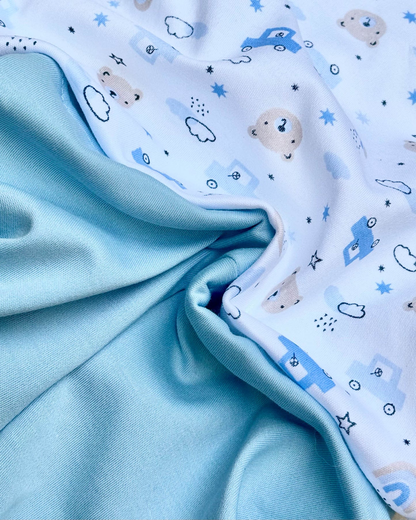 Printed Jumper with Bow Tie & Suspender-Style Shorts