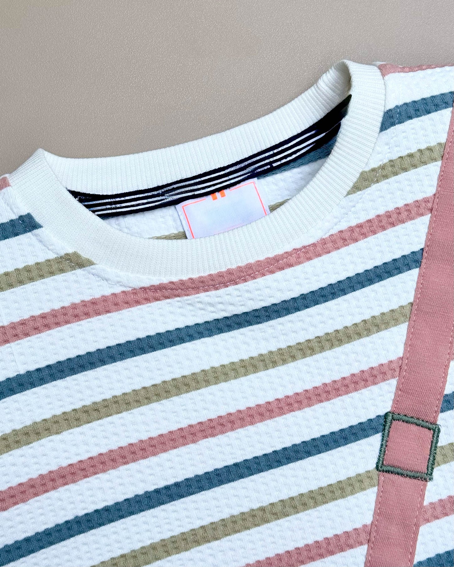 Check Textured T-Shirt & Shorts Co-Ord Set