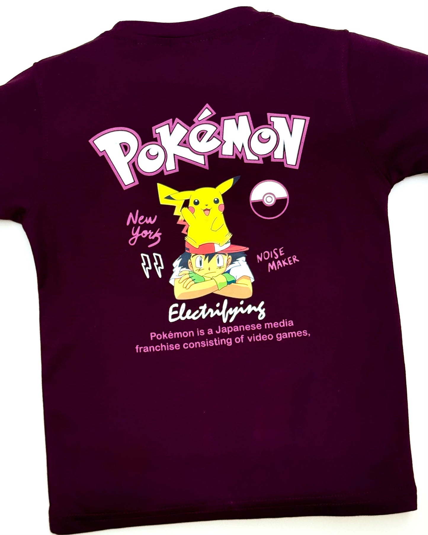 Pokemon Printed Shorts T-Shirt Co-Ord Set