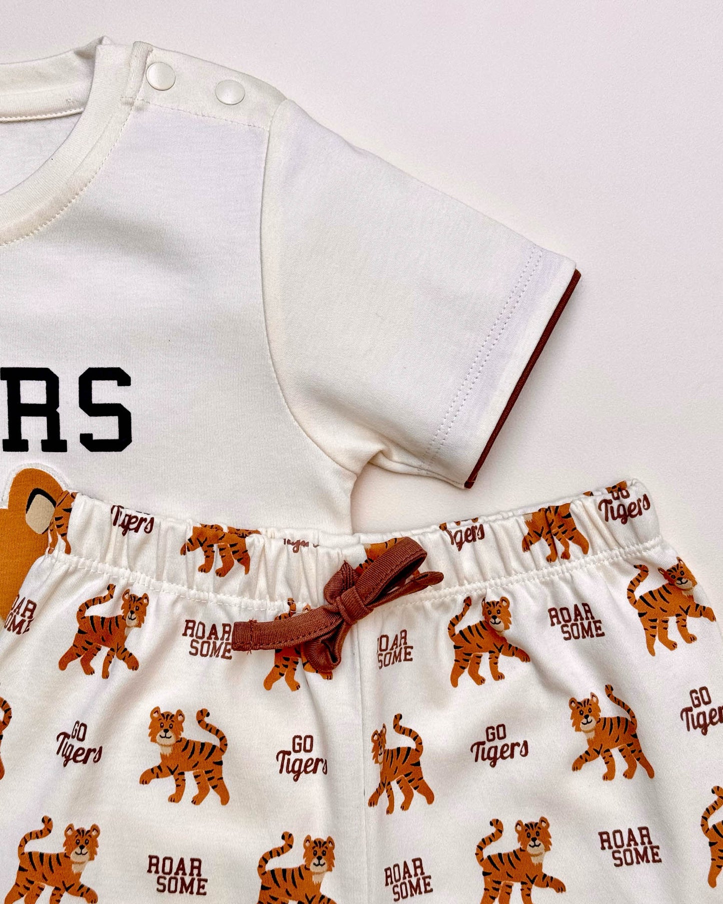 Tiger Print T-Shirt & Shorts Co-Ord Set