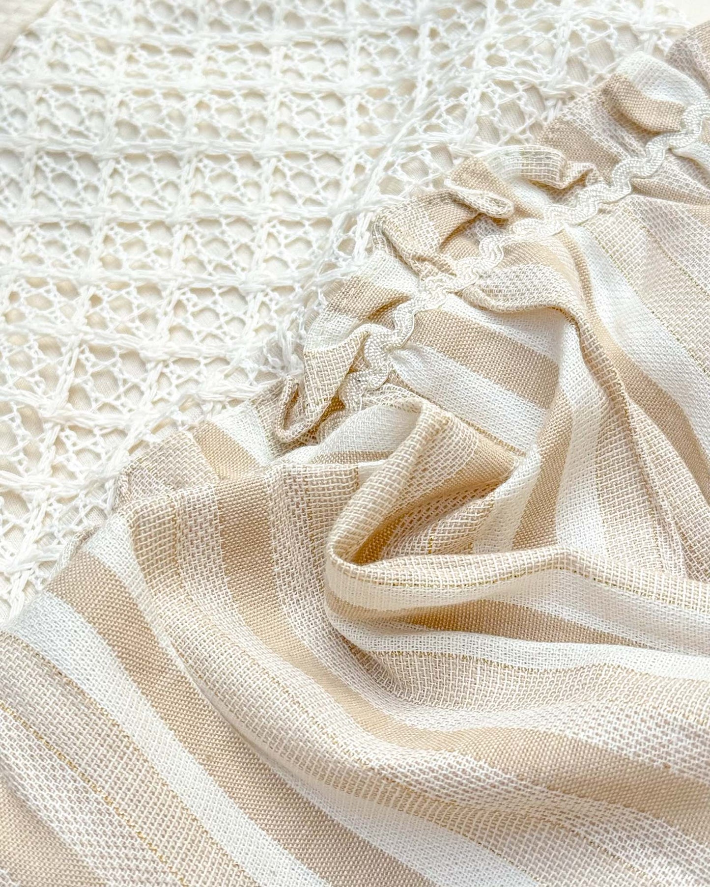 Crochet Knit Cotton Casual Dress with Bloomer