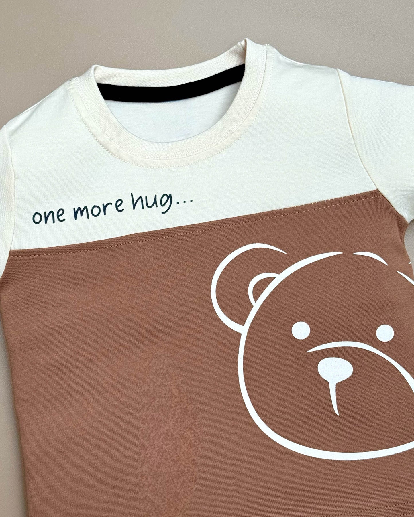 One More Hug Print T-Shirt & Shorts Co-Ord Set