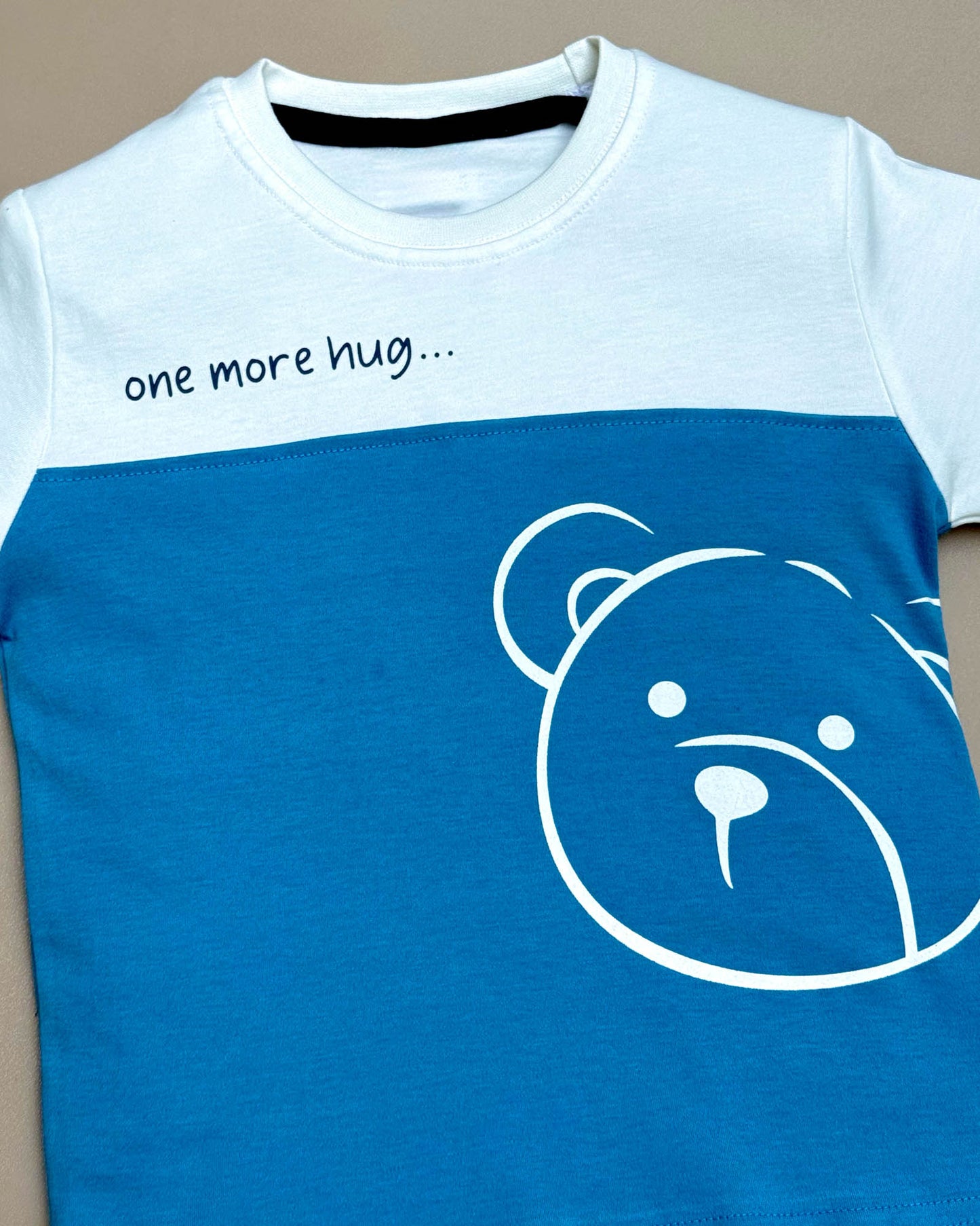 One More Hug Print T-Shirt & Shorts Co-Ord Set