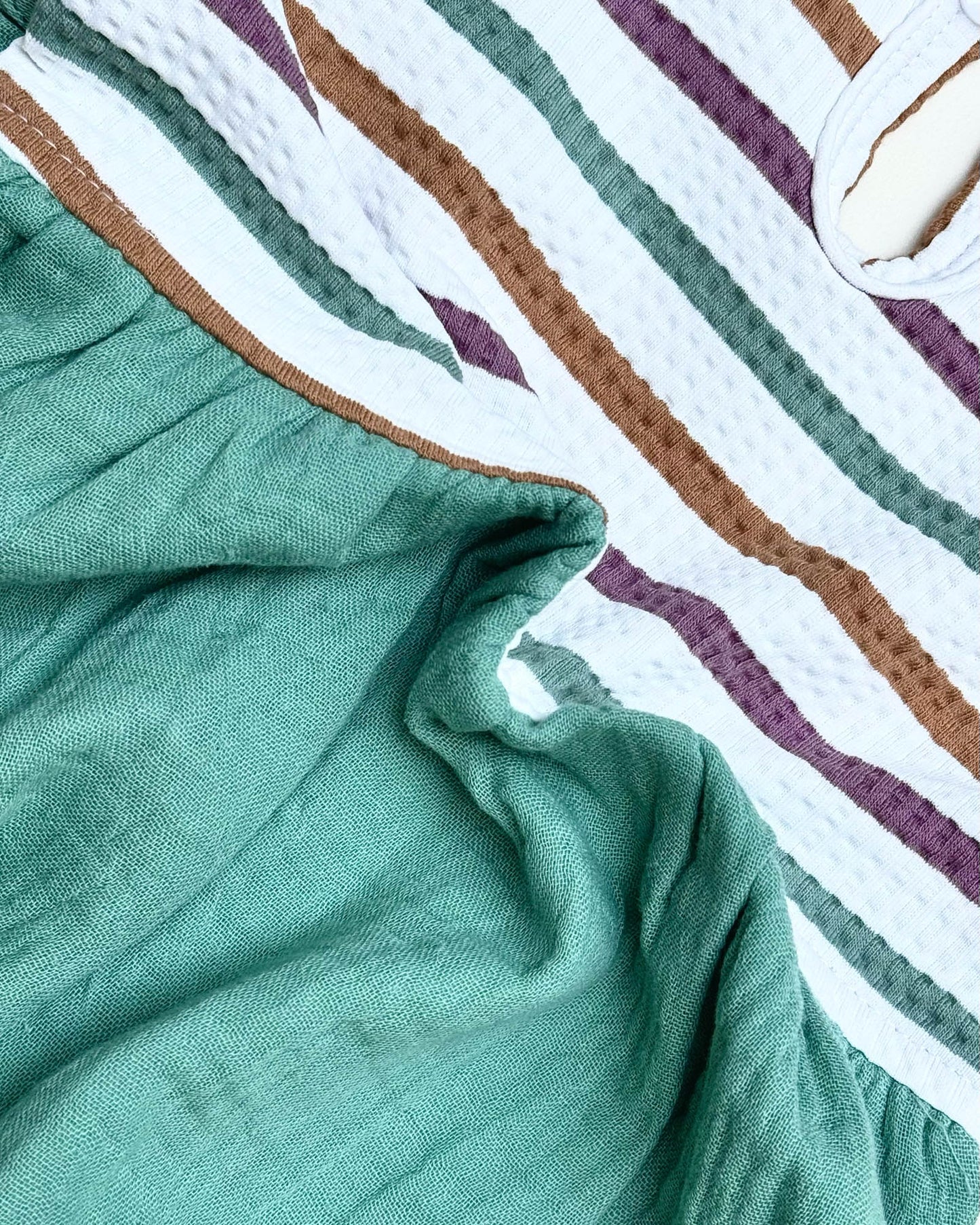 Crinkled Textured Cotton Casual Dress With Bloomer