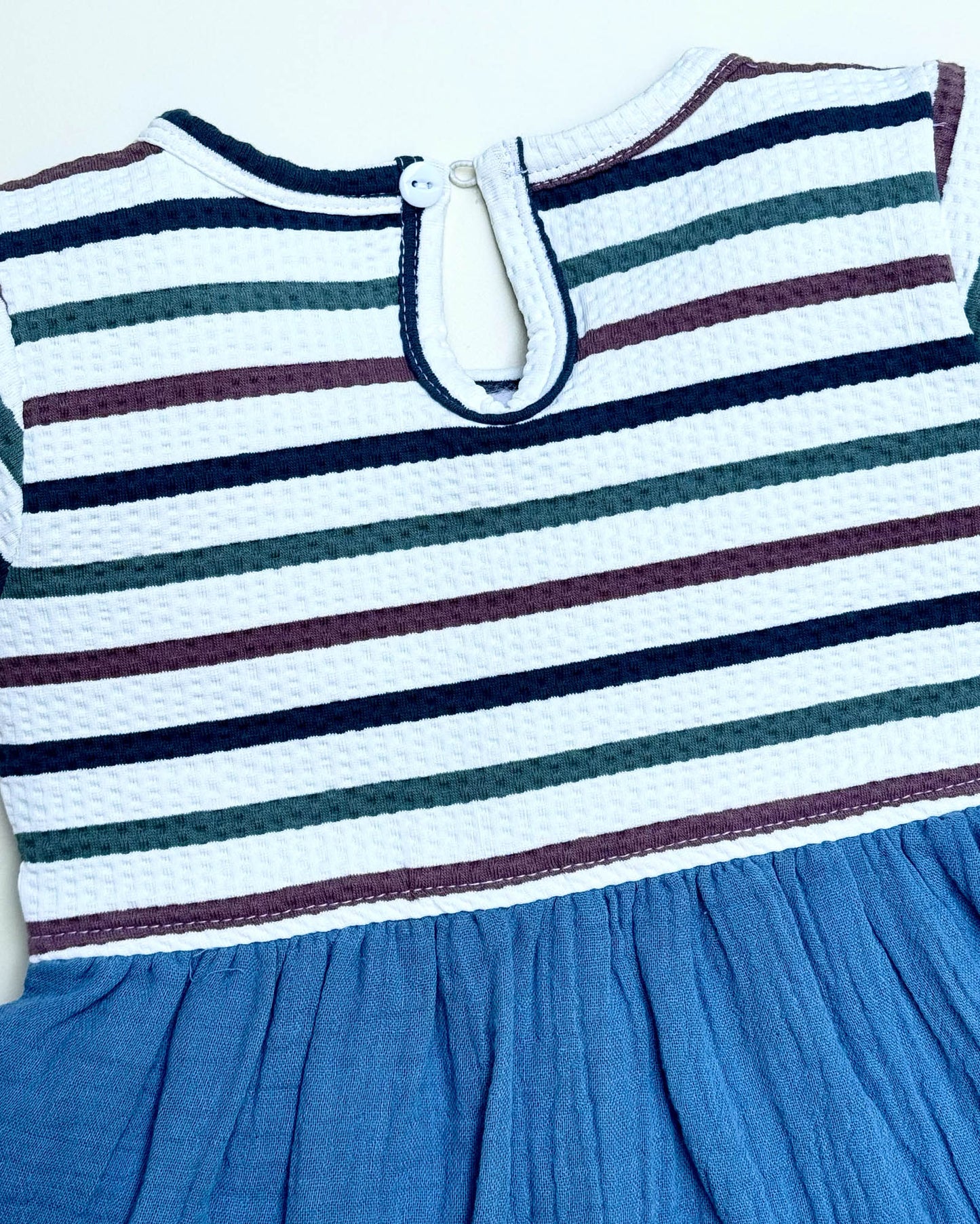 Crinkled Textured Cotton Casual Dress With Bloomer