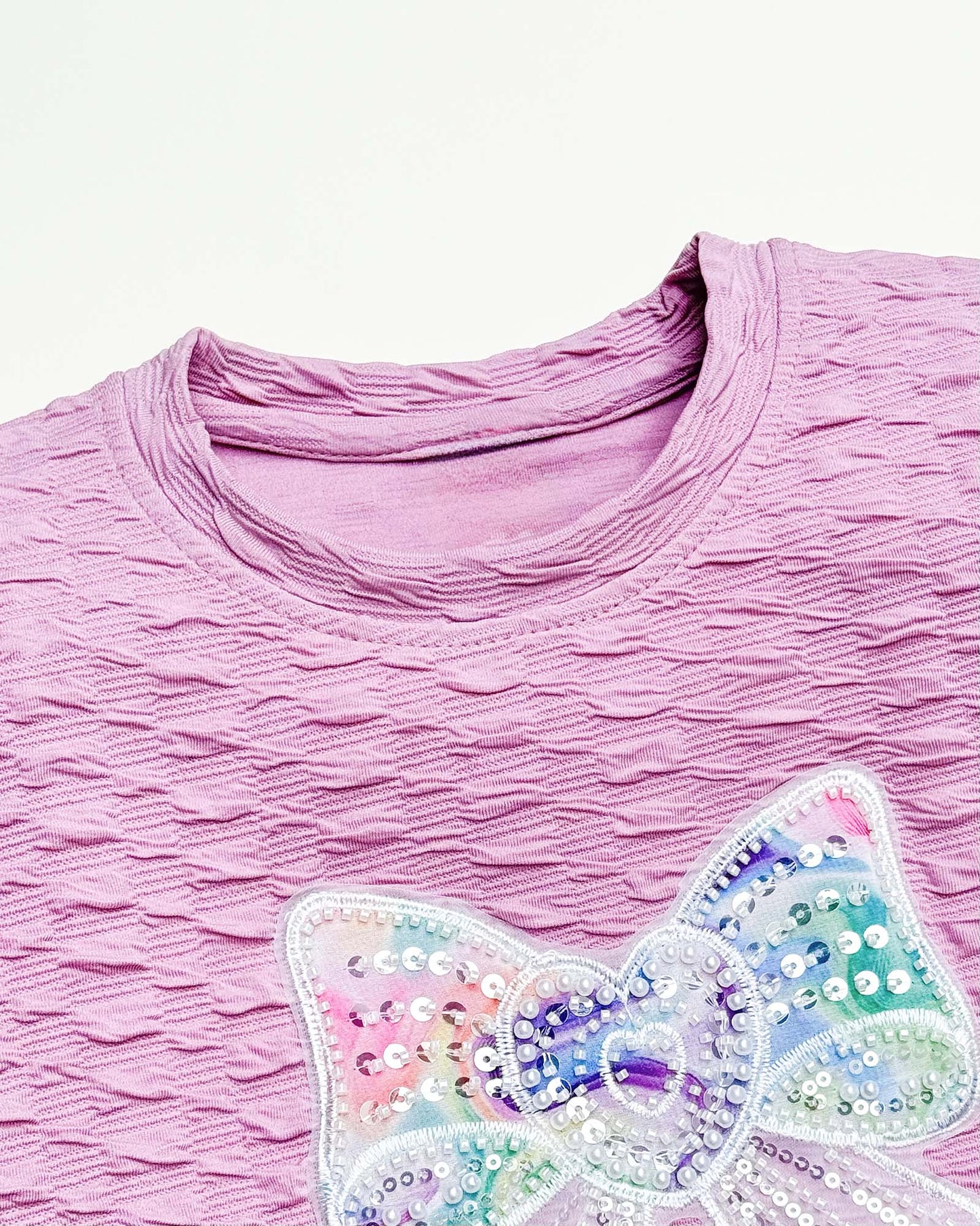 Smocking Texture T-shirt & Palazzo Pants Co-ord Set