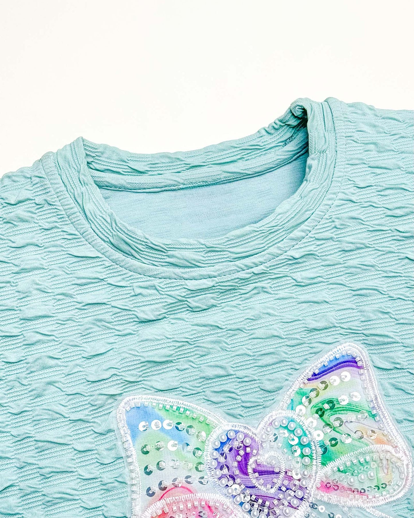 Smocking Texture T-shirt & Palazzo Pants Co-ord Set