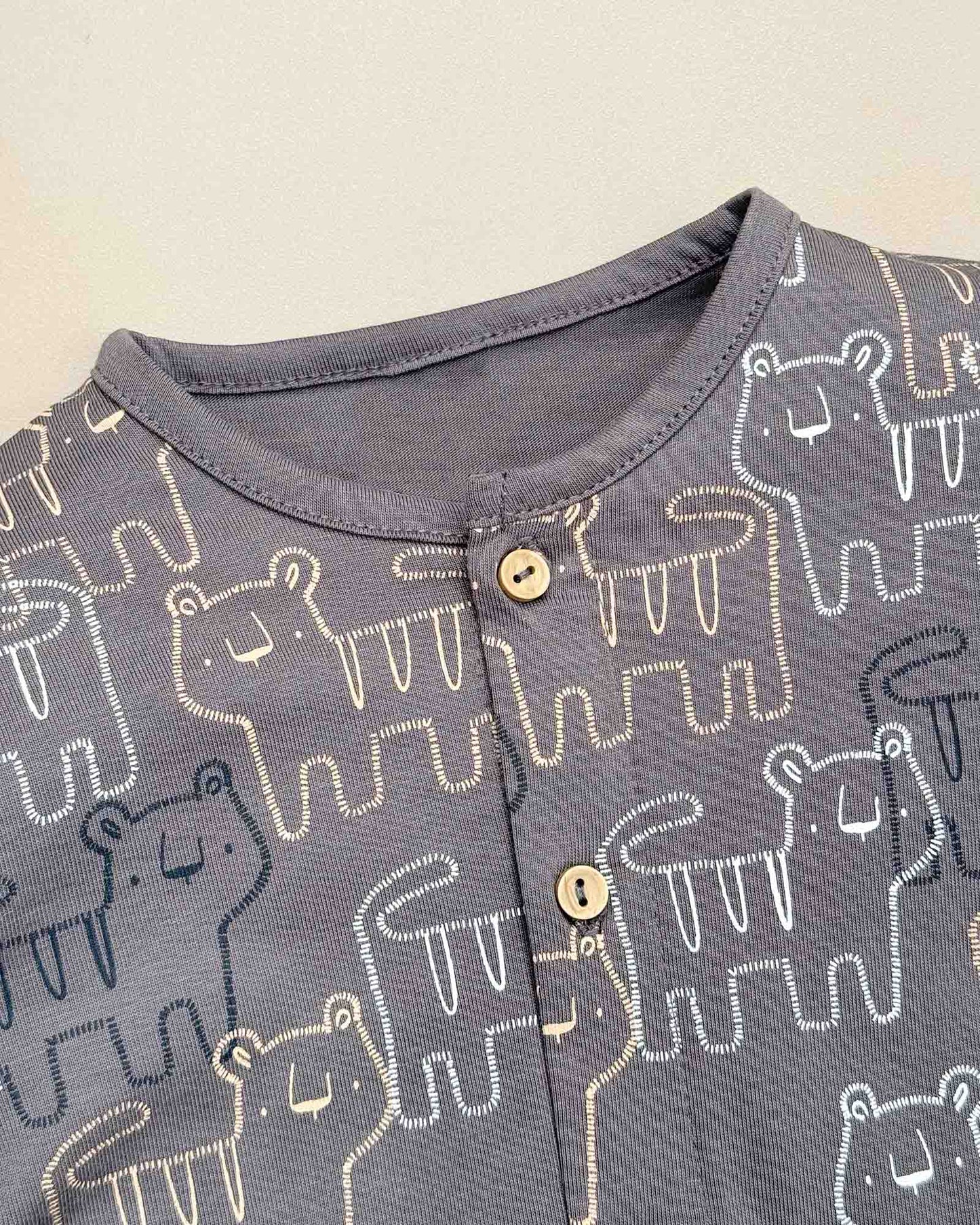 Full Sleeve Front Open Lion Graffiti Printed Co-ord Set