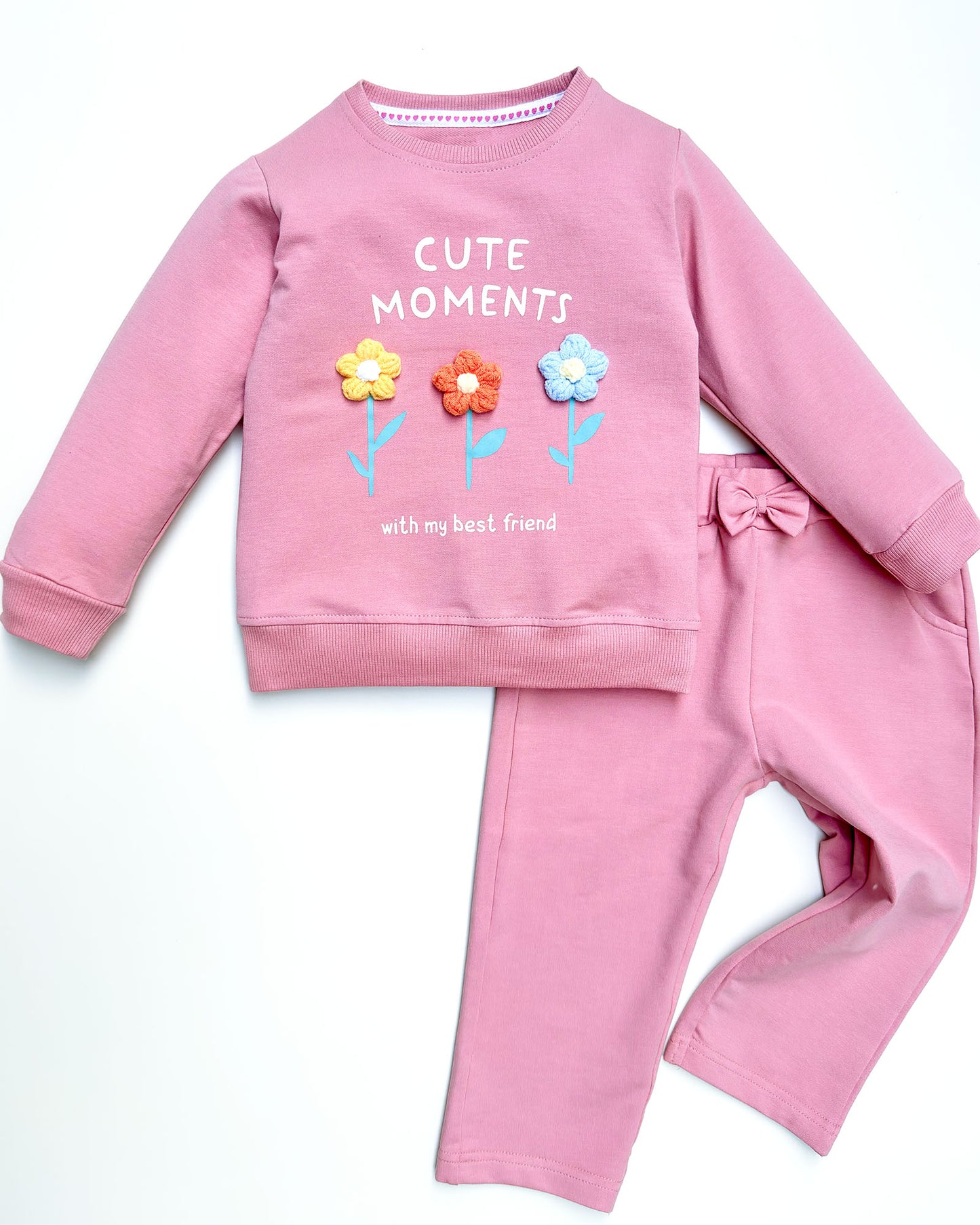 Flower Appliquéd Full Sleeve Co-ord Set