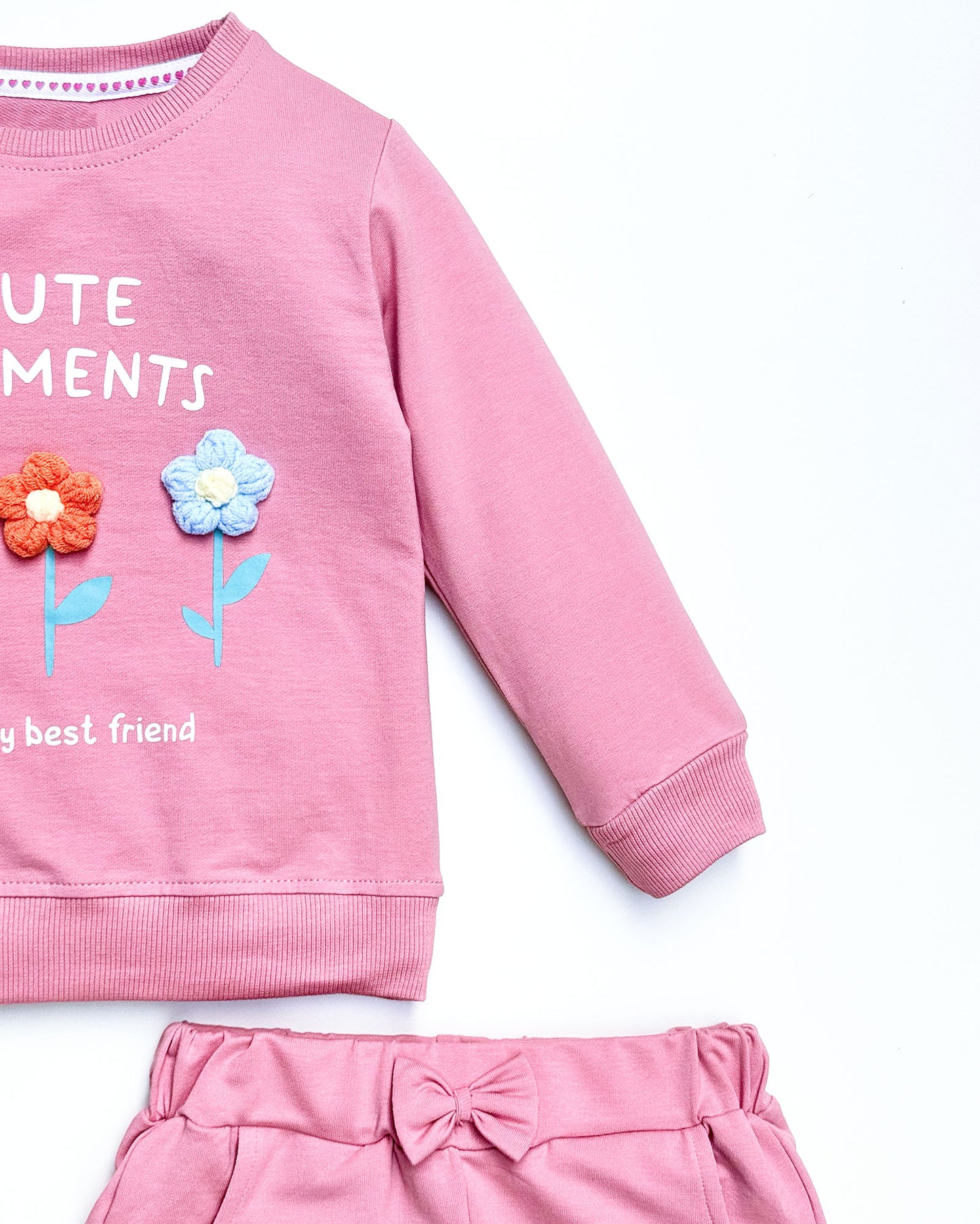 Flower Appliquéd Full Sleeve Co-ord Set