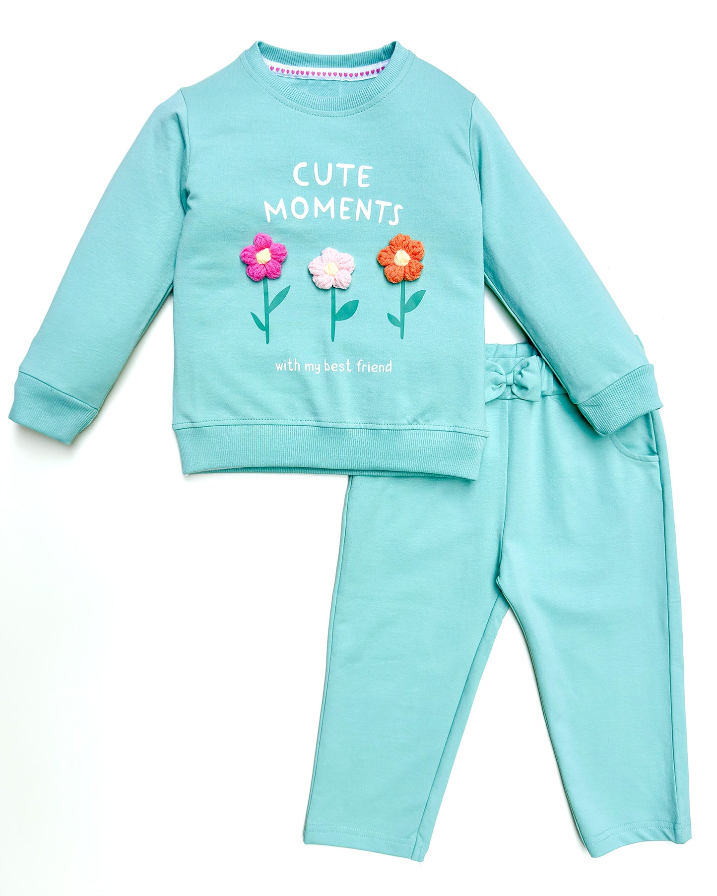 Flower Appliquéd Full Sleeve Co-ord Set