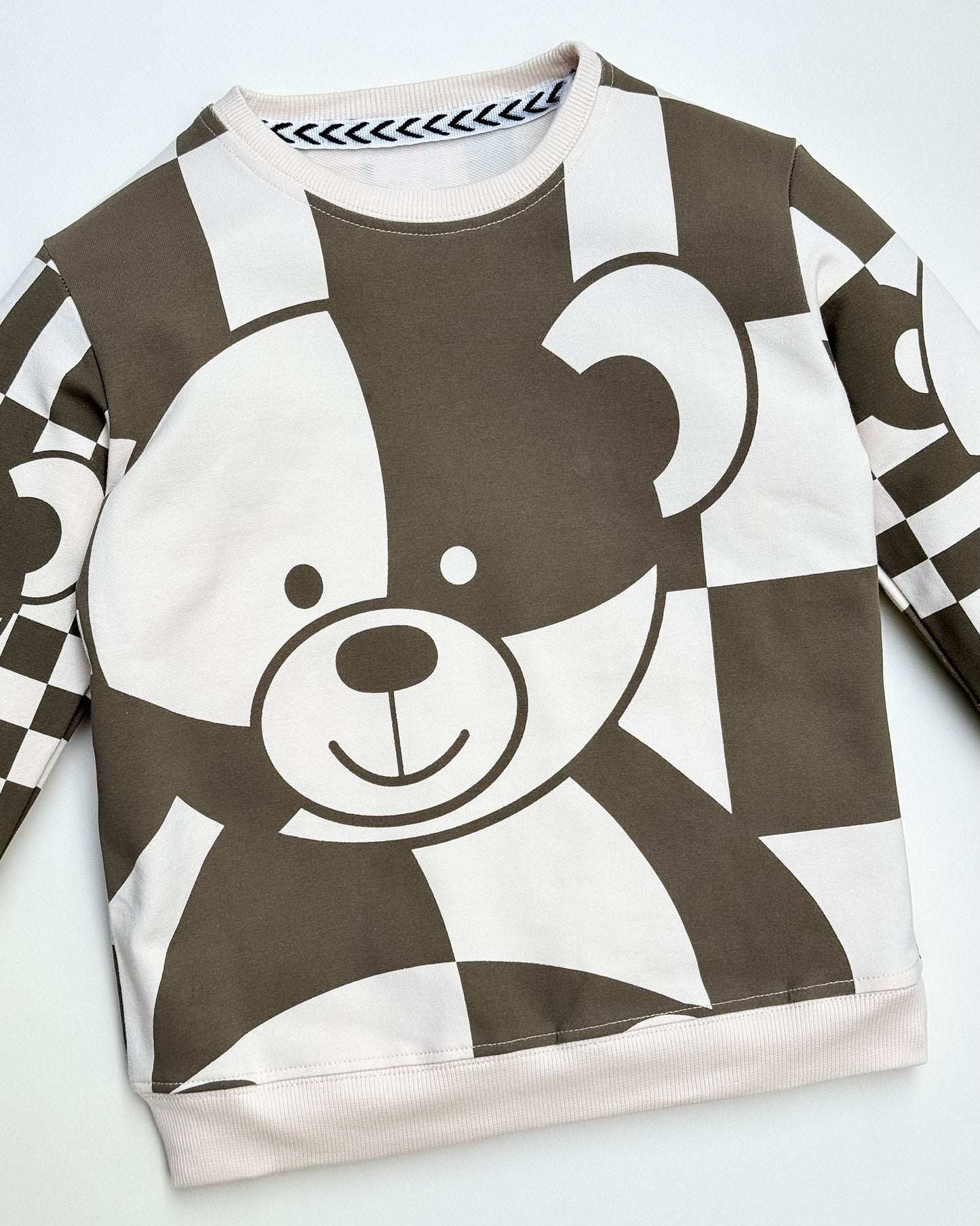 Bear Graffiti Printed Full Sleeve Co-ord Set
