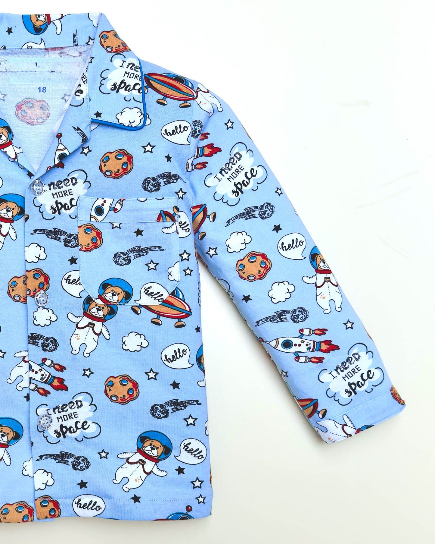 Printed Hosiery Night Suit Dog In Space