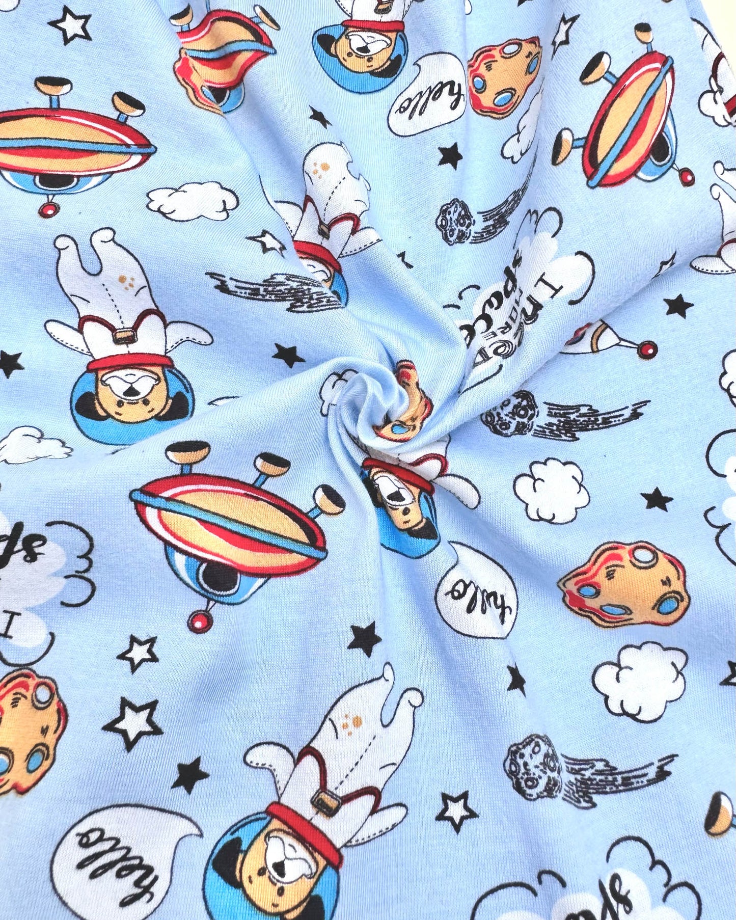 Printed Hosiery Night Suit Dog In Space
