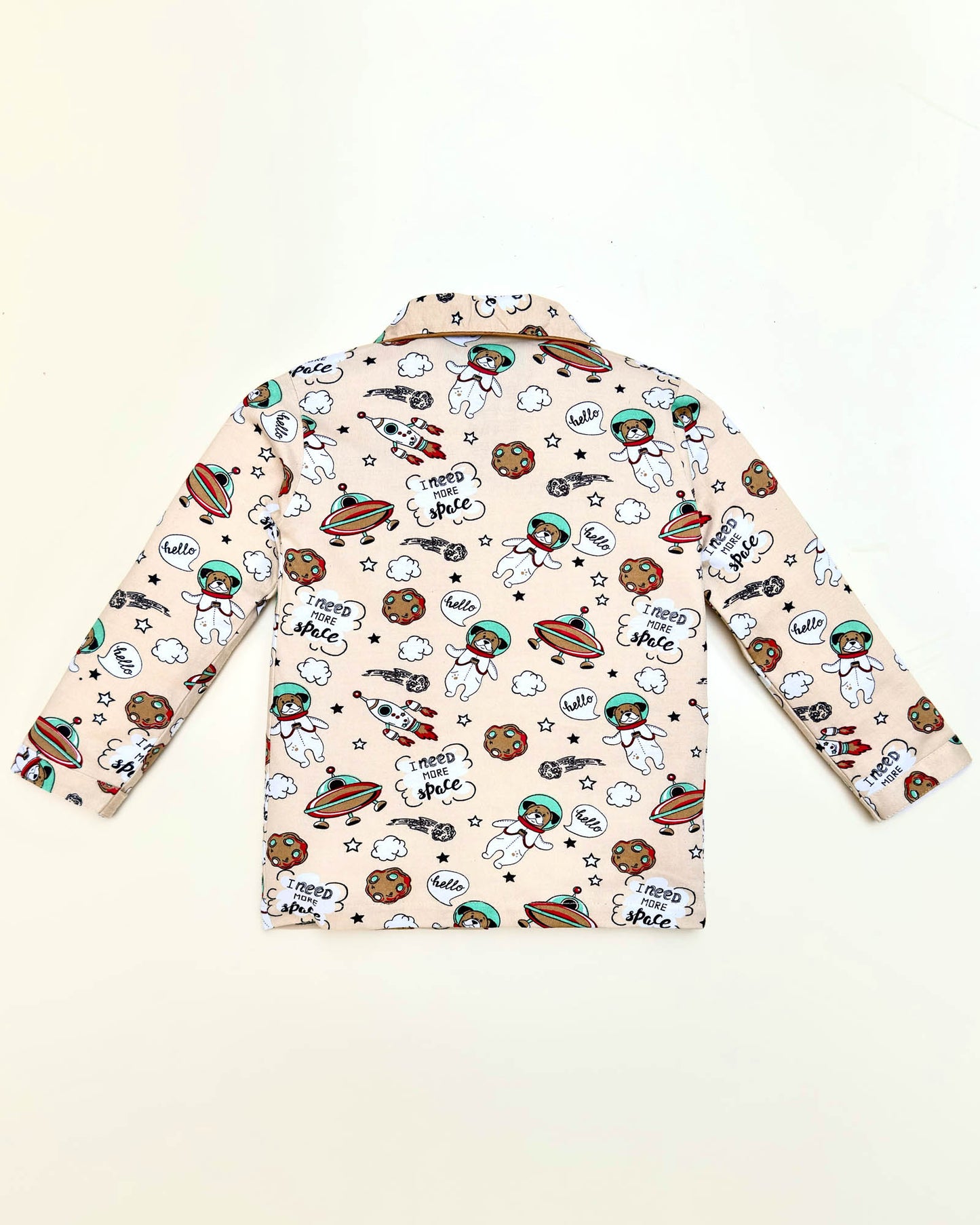 Printed Hosiery Night Suit Dog In Space
