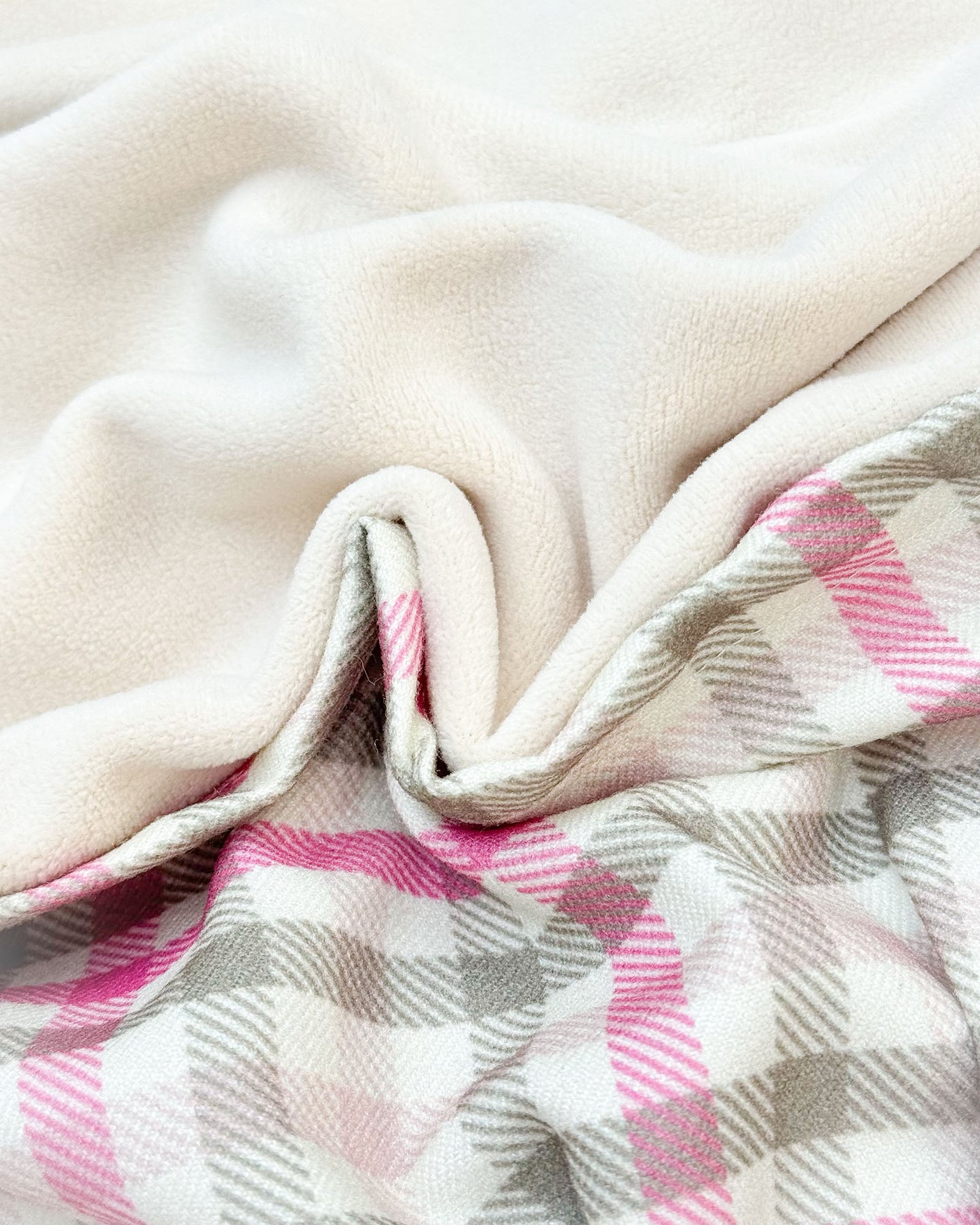 Belive Printed Check Casual Dress With Fleece Jogger & Drawstring Belt