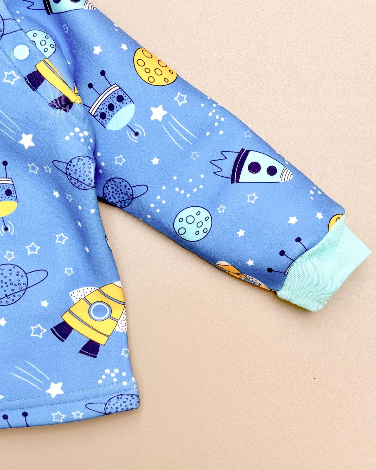 Space Rocket Printed Fleeced Co-ord Set