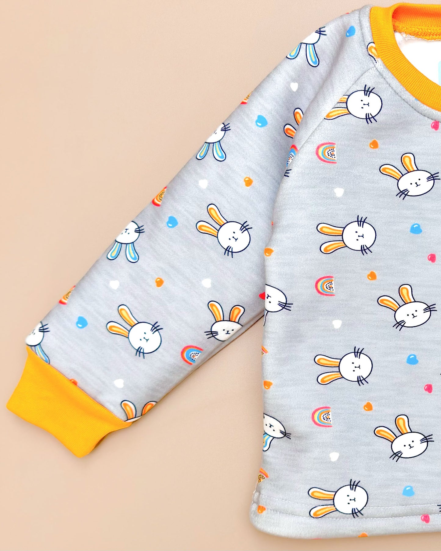 Bunny Dreams Printed Fleeced Co-ord Set