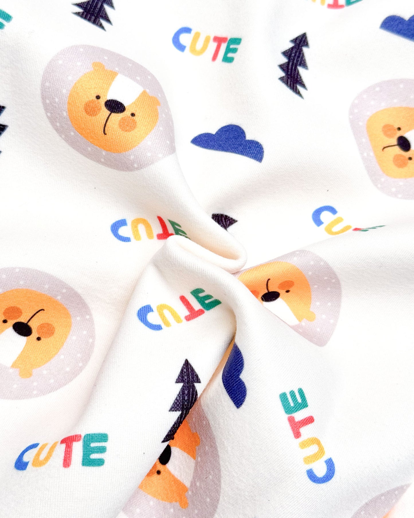 Cute Forest Printed Fleeced Co-ord Set