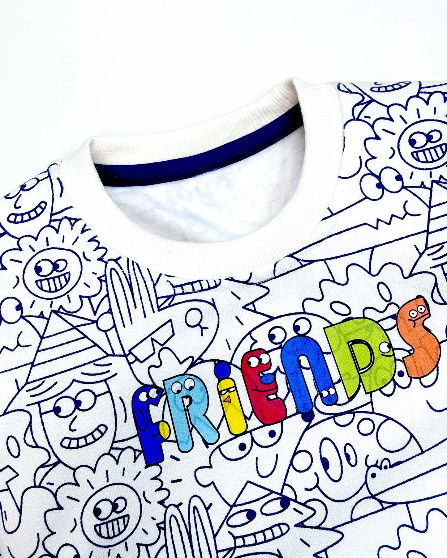 FRIENDS Graffiti Printed Fleeced Co-ord Set