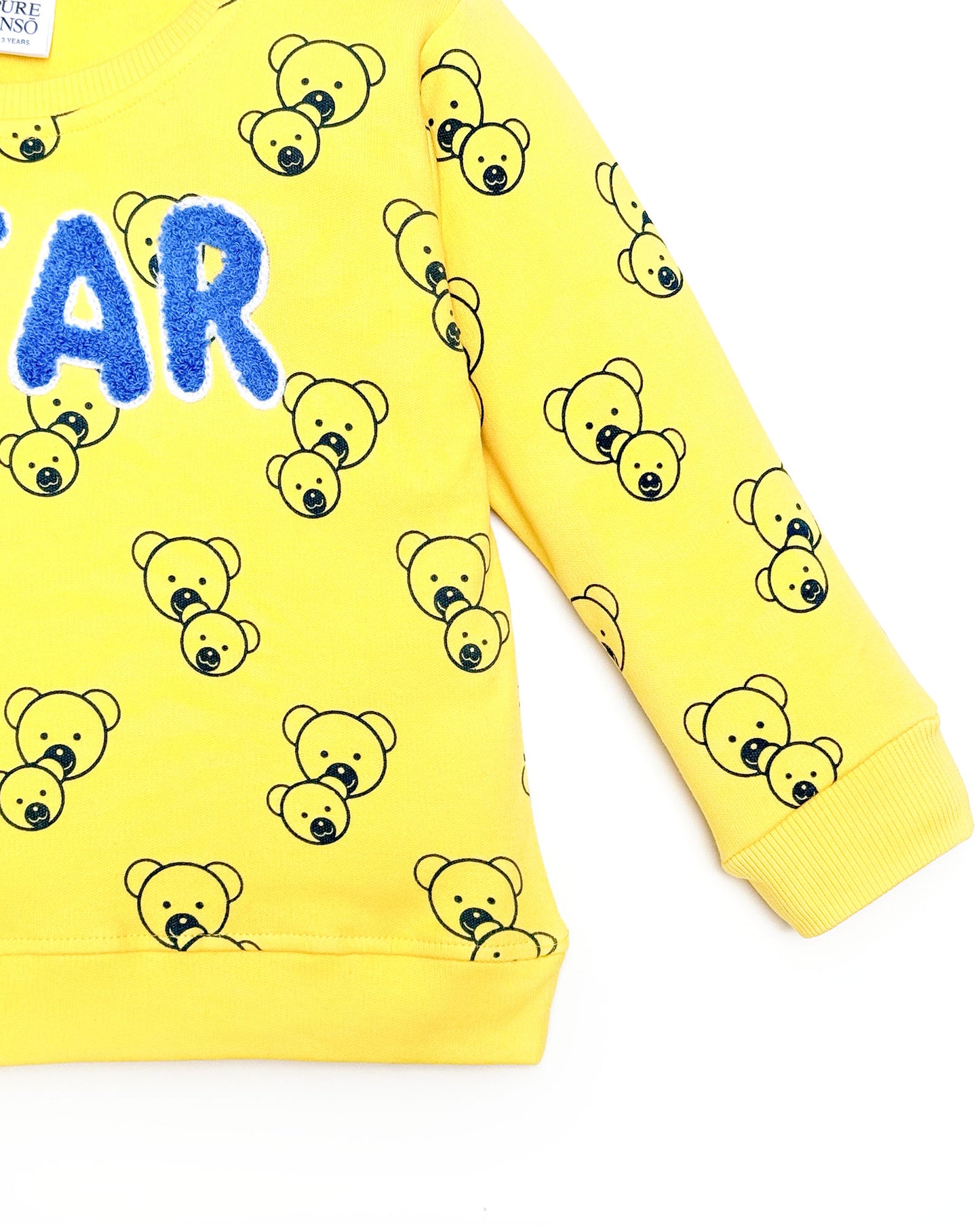 Fleeced Bear Bouclé Embroidery & Baby Print Co-ord