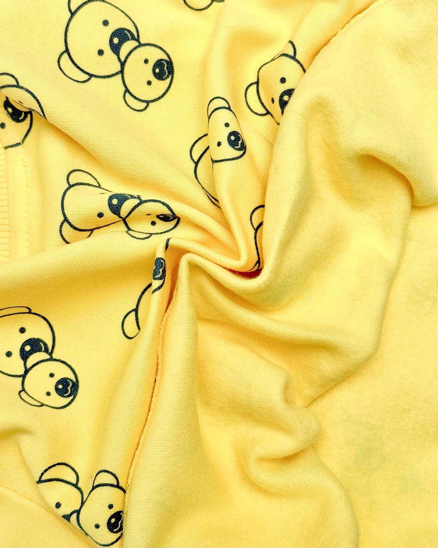 Fleeced Bear Bouclé Embroidery & Baby Print Co-ord