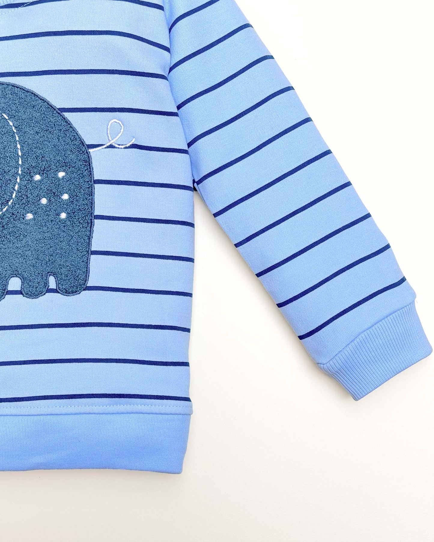 Fleeced Baby Elle Boucle Embroidery & Elephant Print Co-Ord Set