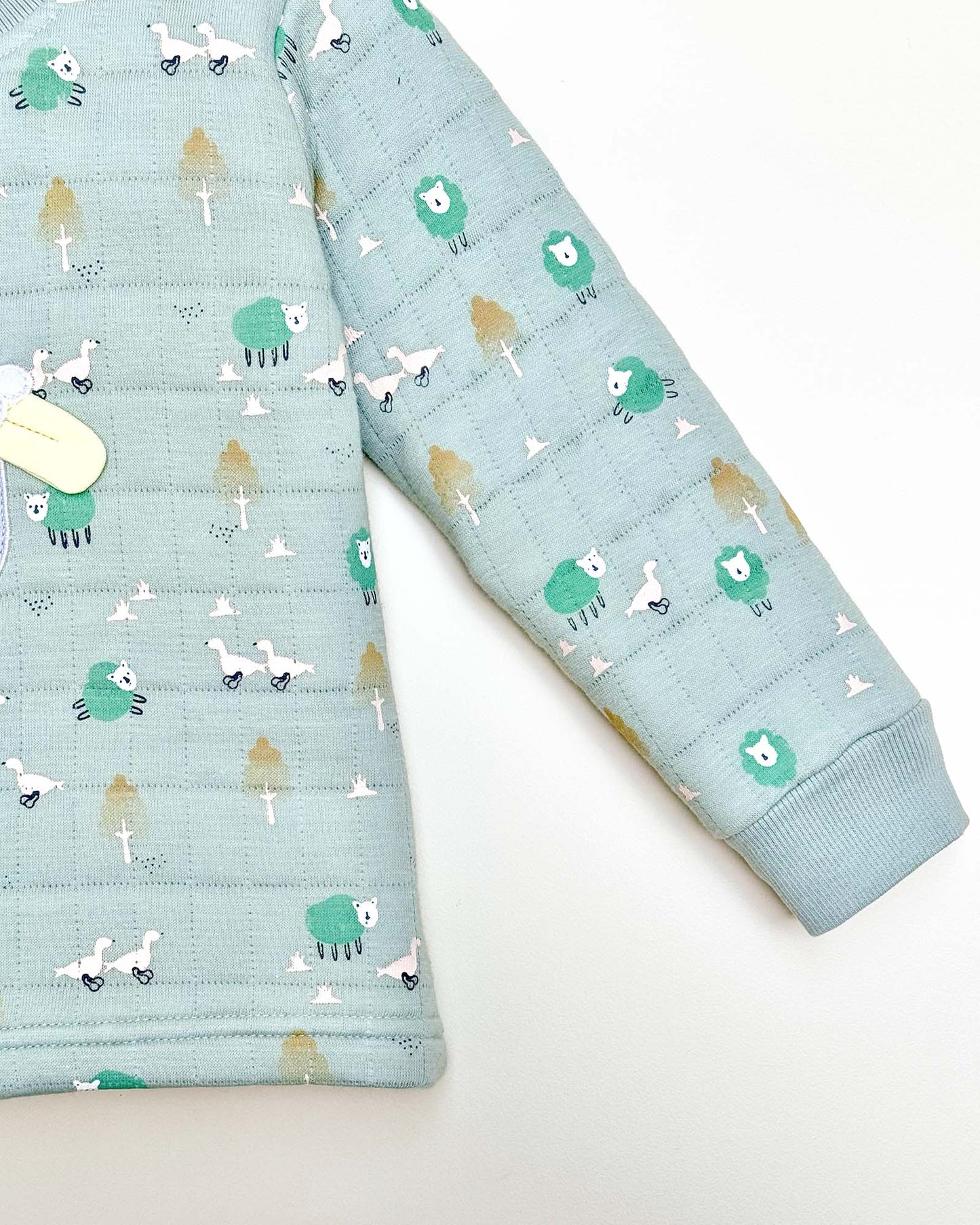 Quilted Sheep Appliqué & Forest Print Co-ord Set