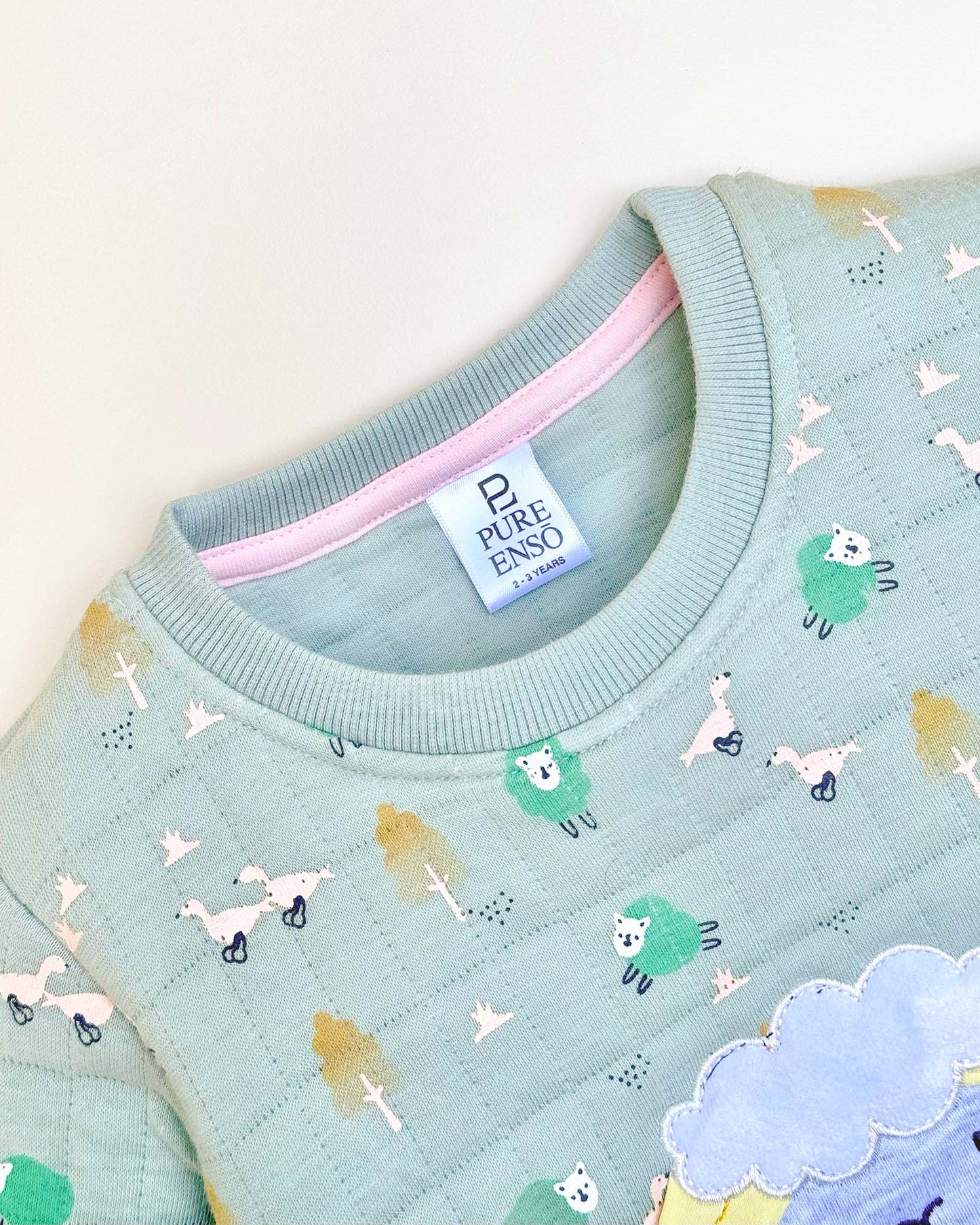 Quilted Sheep Appliqué & Forest Print Co-ord Set